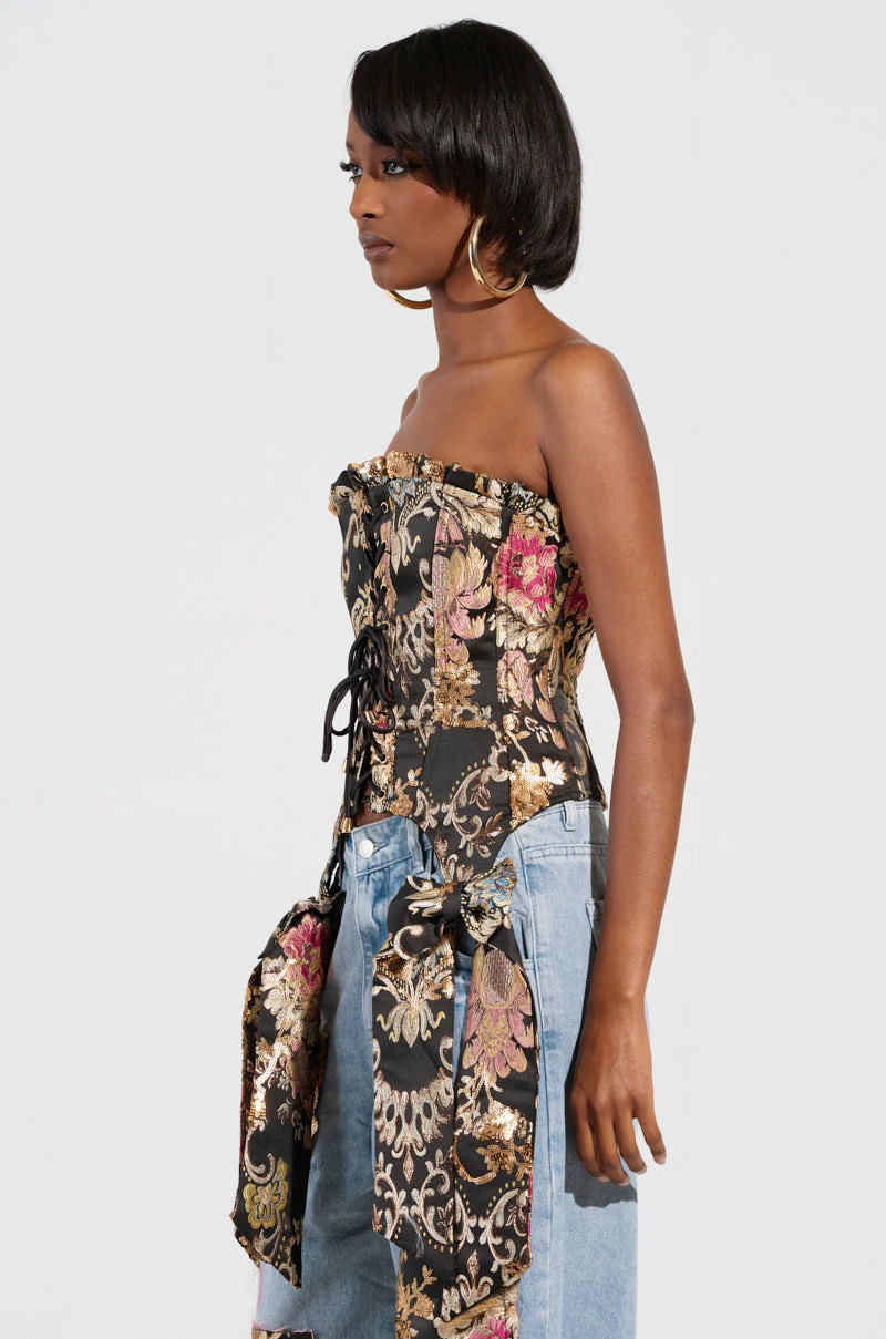 QUEENDOM BROCADE CORSET TOP - Image 5