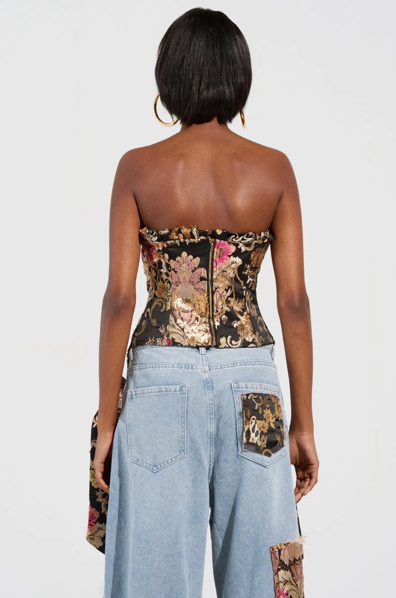 QUEENDOM BROCADE CORSET TOP - Image 6