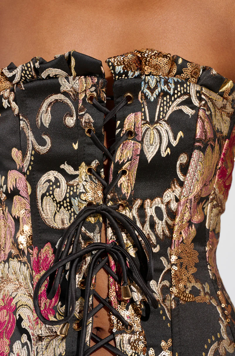 QUEENDOM BROCADE CORSET TOP - Image 9