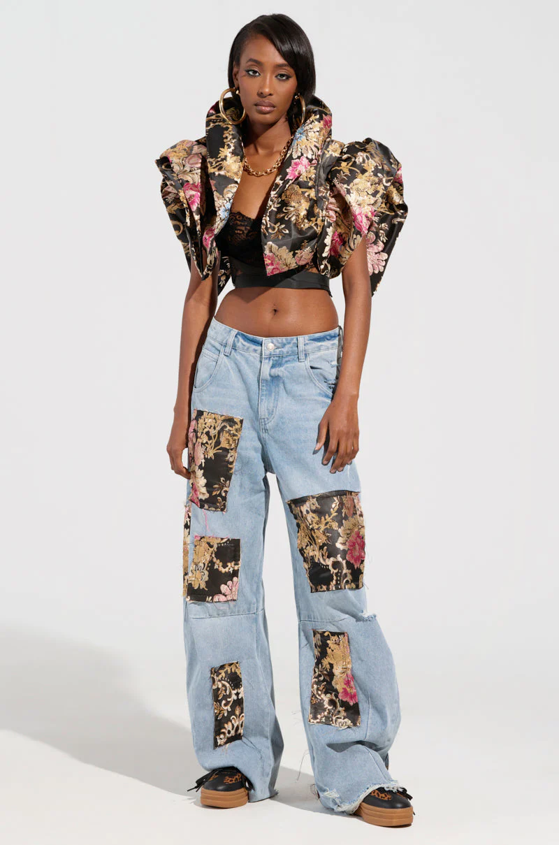 QUEENDOM BROCADE PATCH RELAXED DENIM - Image 7