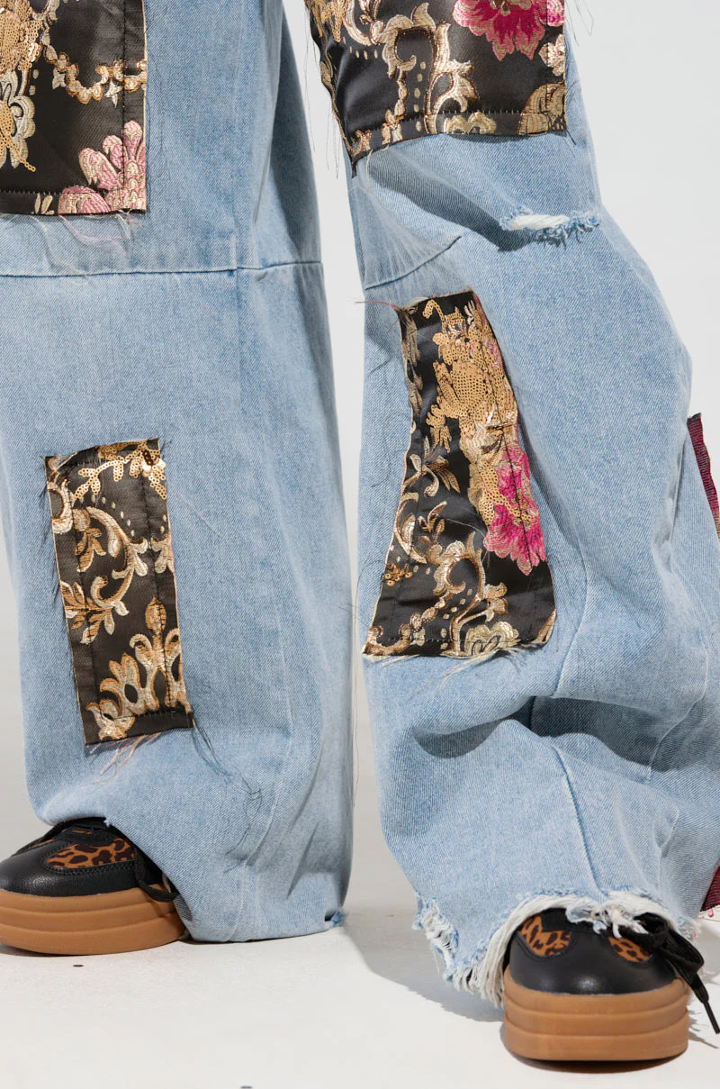 QUEENDOM BROCADE PATCH RELAXED DENIM - Image 9
