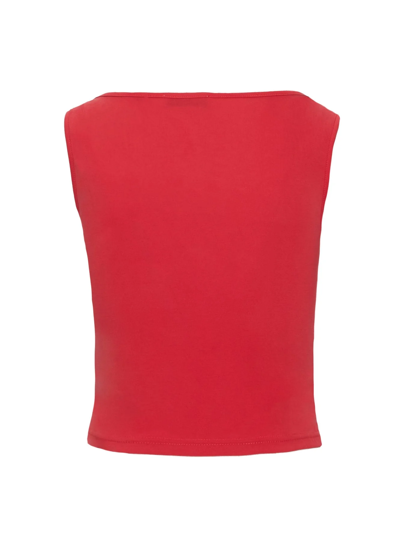 Quincey Cowl Neck Top Red - Image 6
