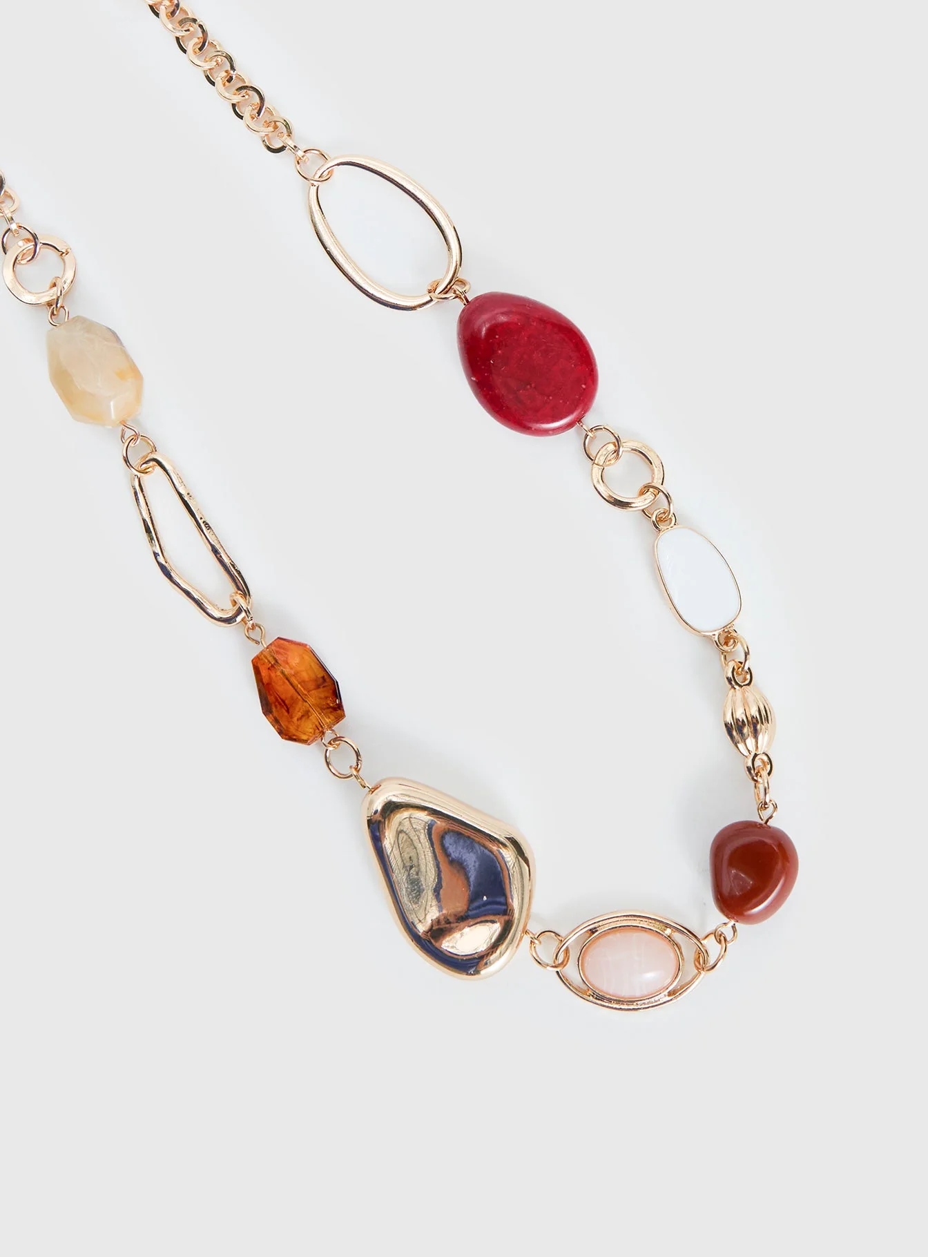 Quincie Necklace Gold / Red - Image 3