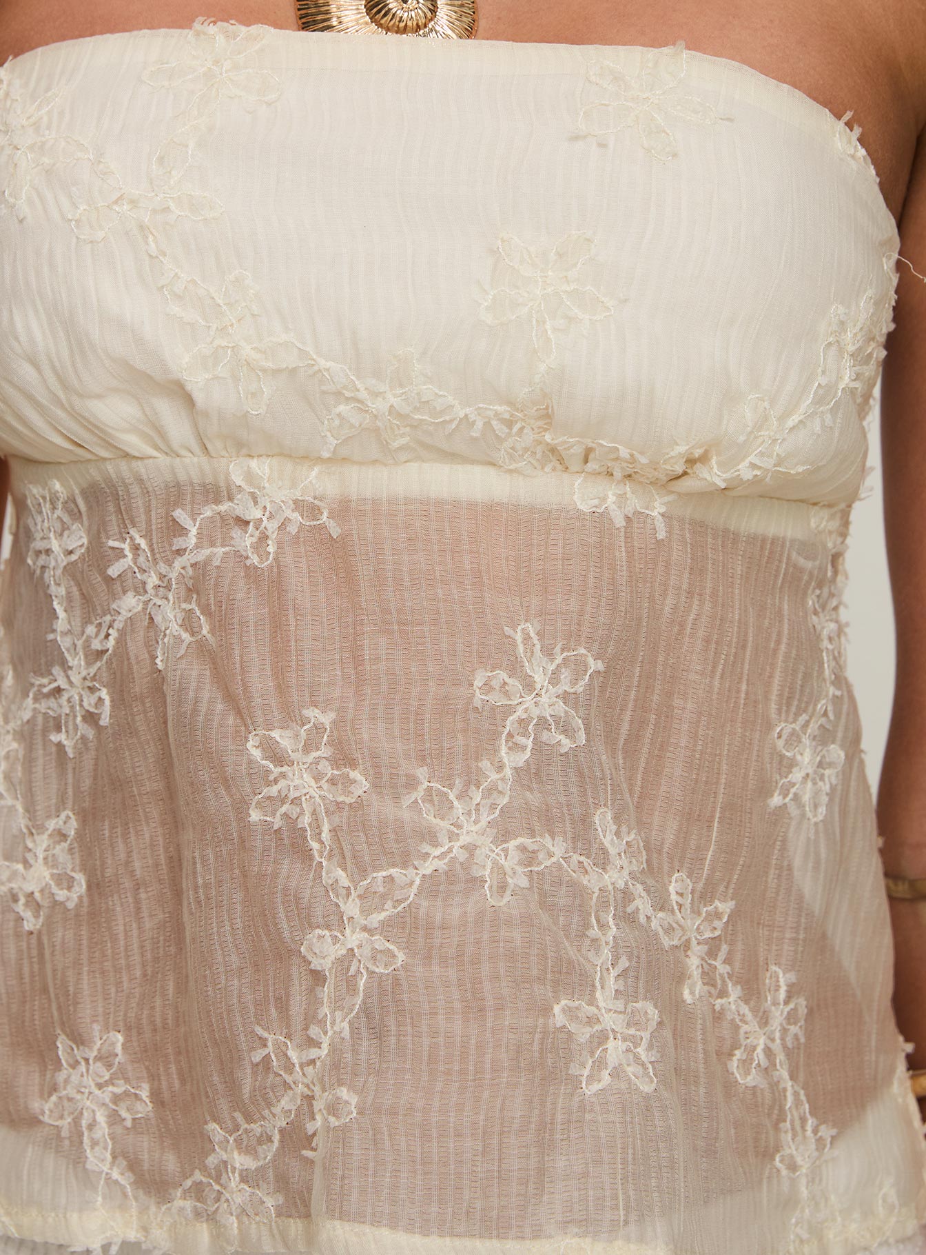 Quinnie Strapless Top Cream - Image 6