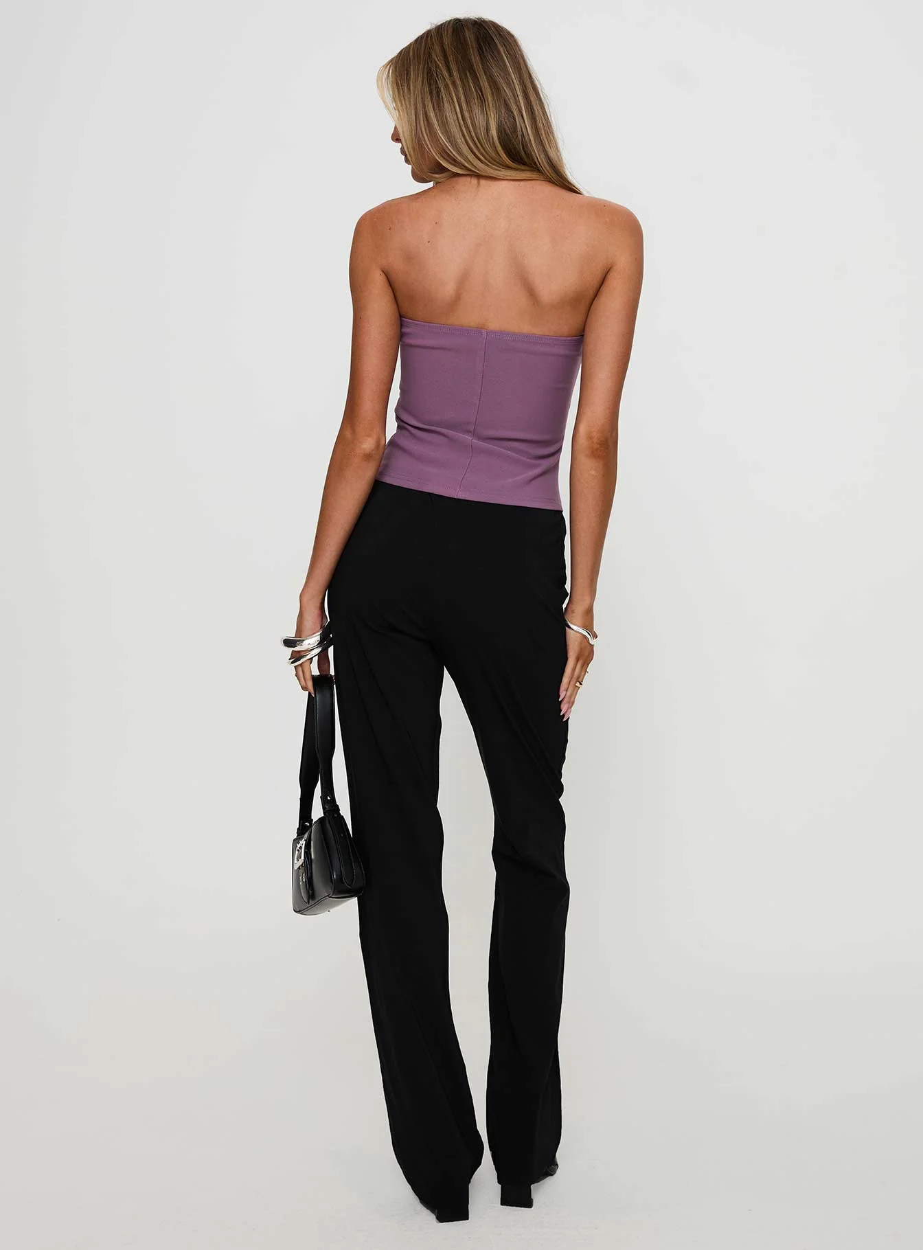 Quotation Diamante Flare Pants Black - Image 5