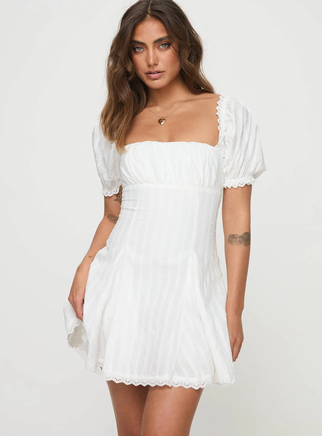 Rabatia Mini Dress White - Image 2