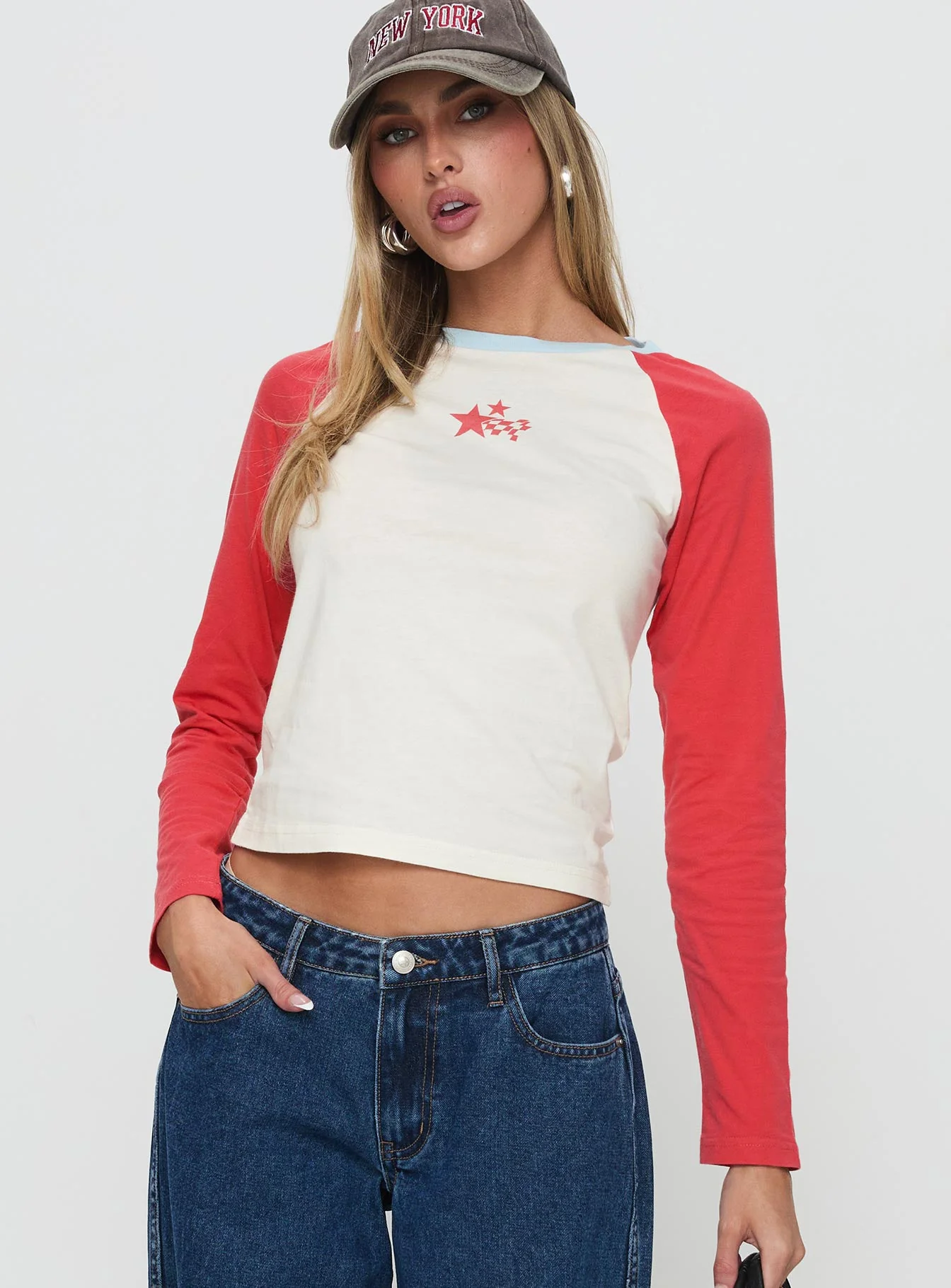 Racing Star Long Sleeve Top Red - Image 2
