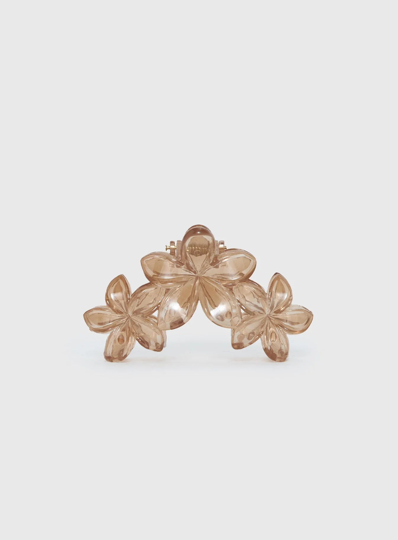 Radiant Beam Floral Hair Clip Brown - Image 2