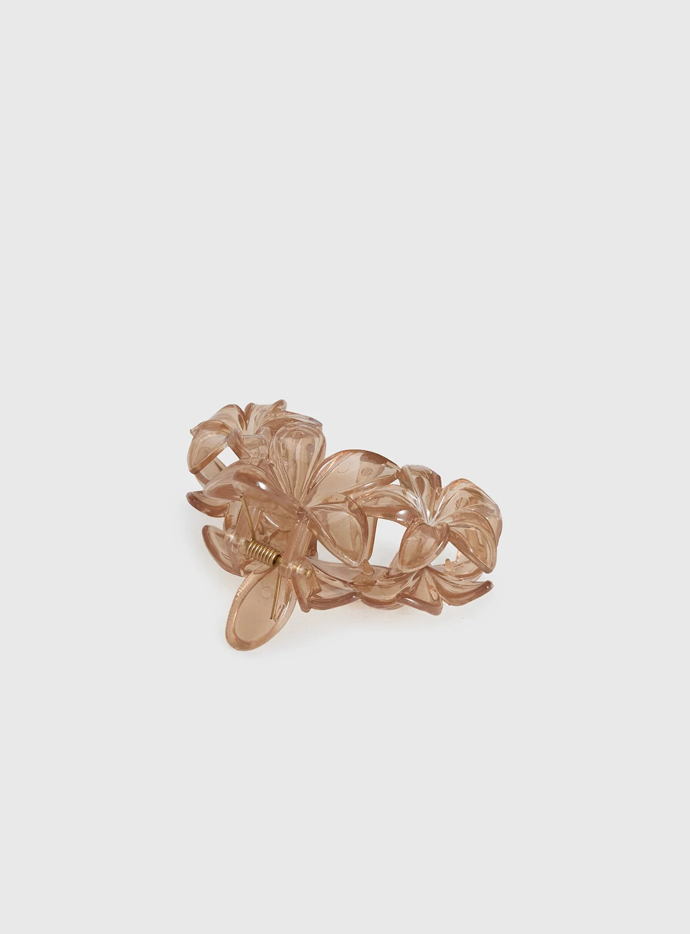 Radiant Beam Floral Hair Clip Brown - Image 4