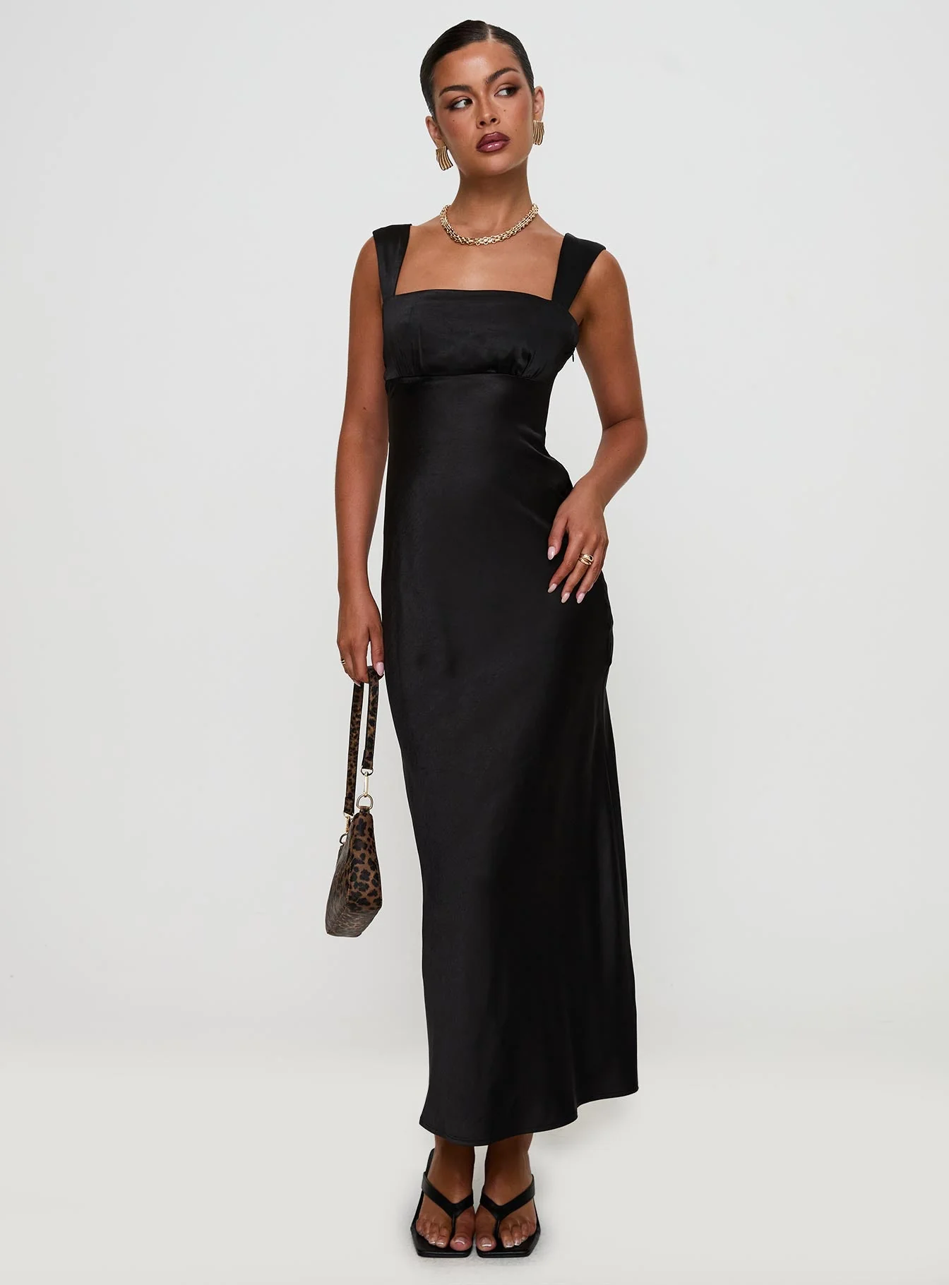 Radioactive Bias Cut Maxi Dress Black - Image 3