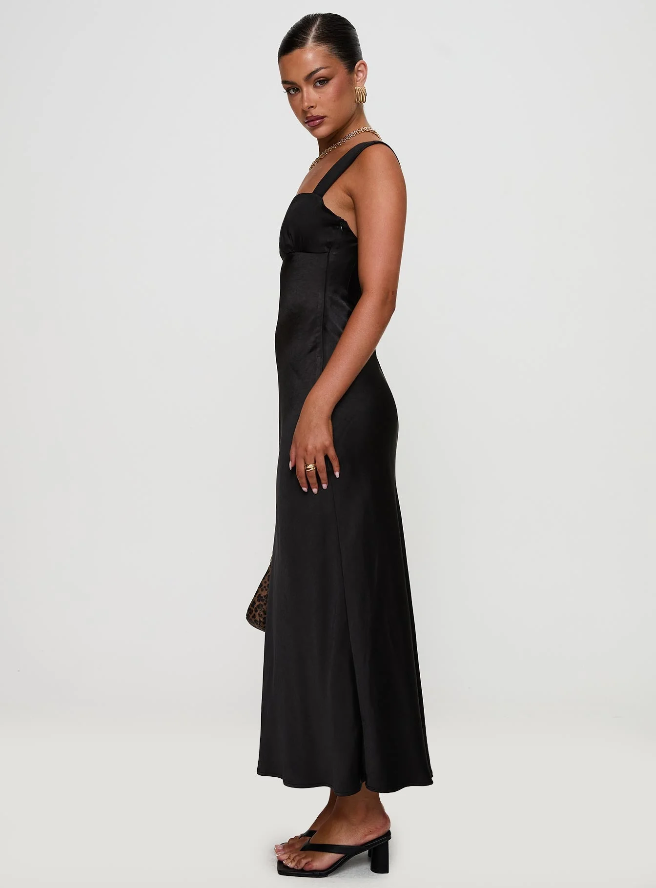 Radioactive Bias Cut Maxi Dress Black - Image 4