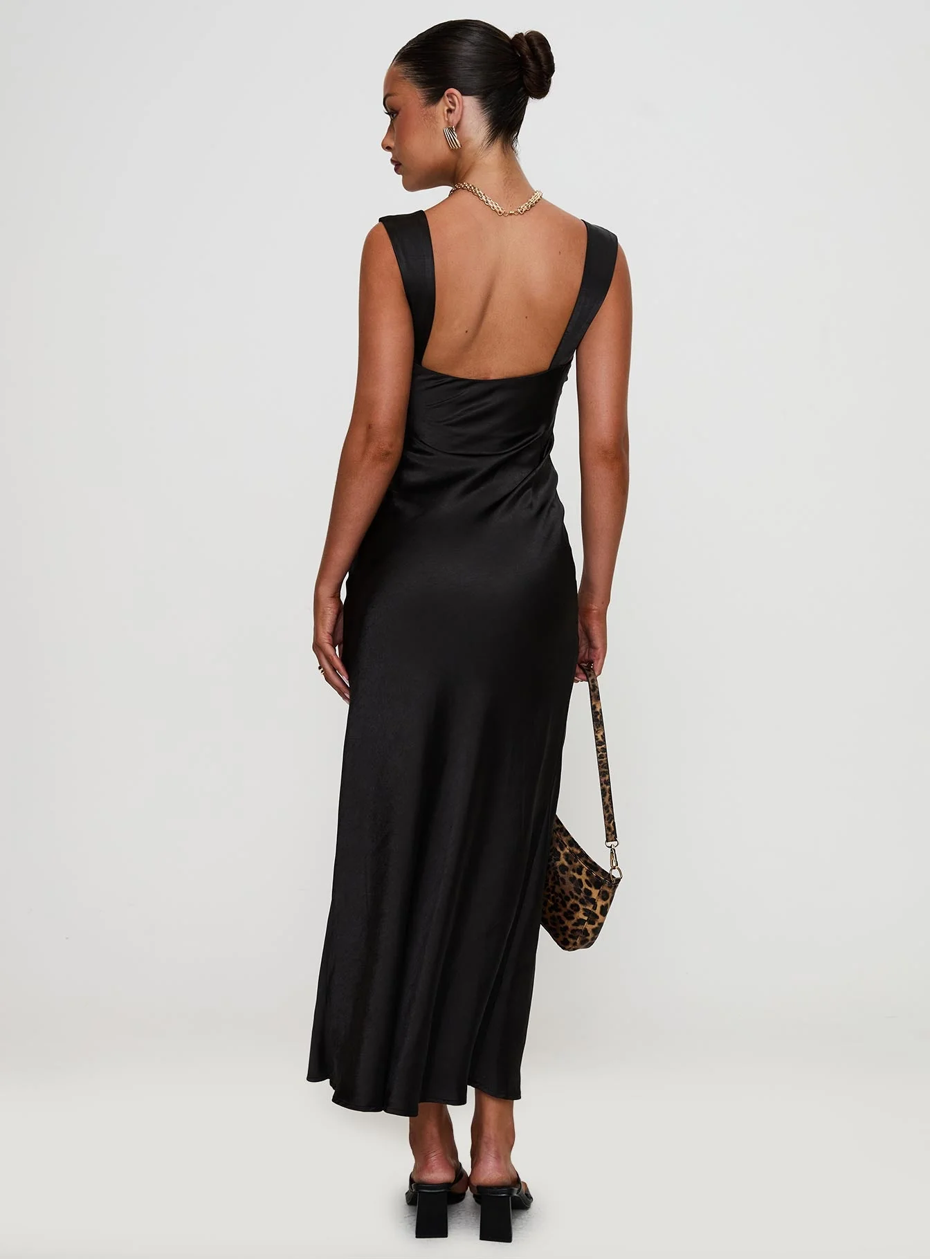Radioactive Bias Cut Maxi Dress Black - Image 5