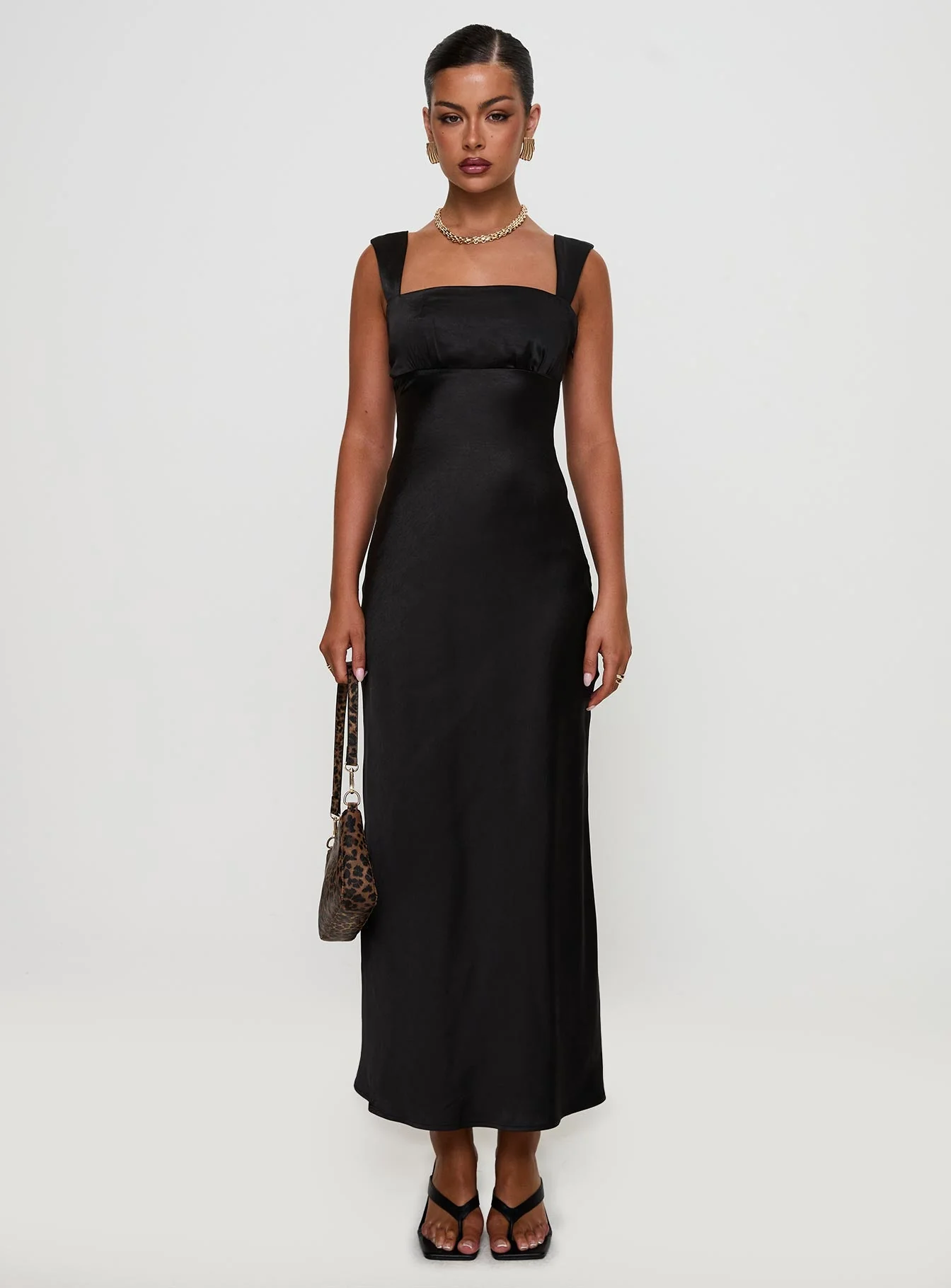 Radioactive Bias Cut Maxi Dress Black - Image 7
