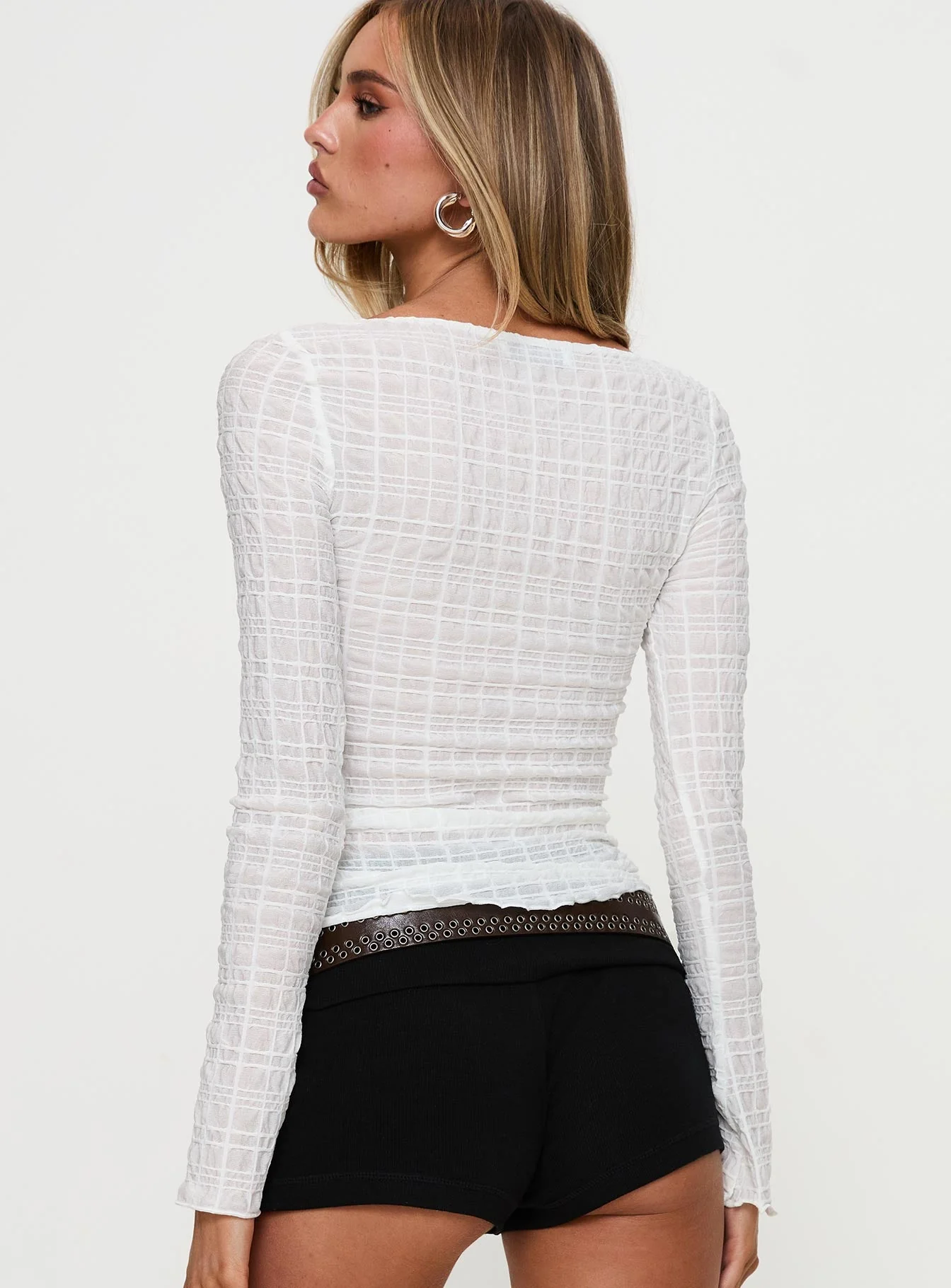 Raelynne Tie Detail Top White - Image 5