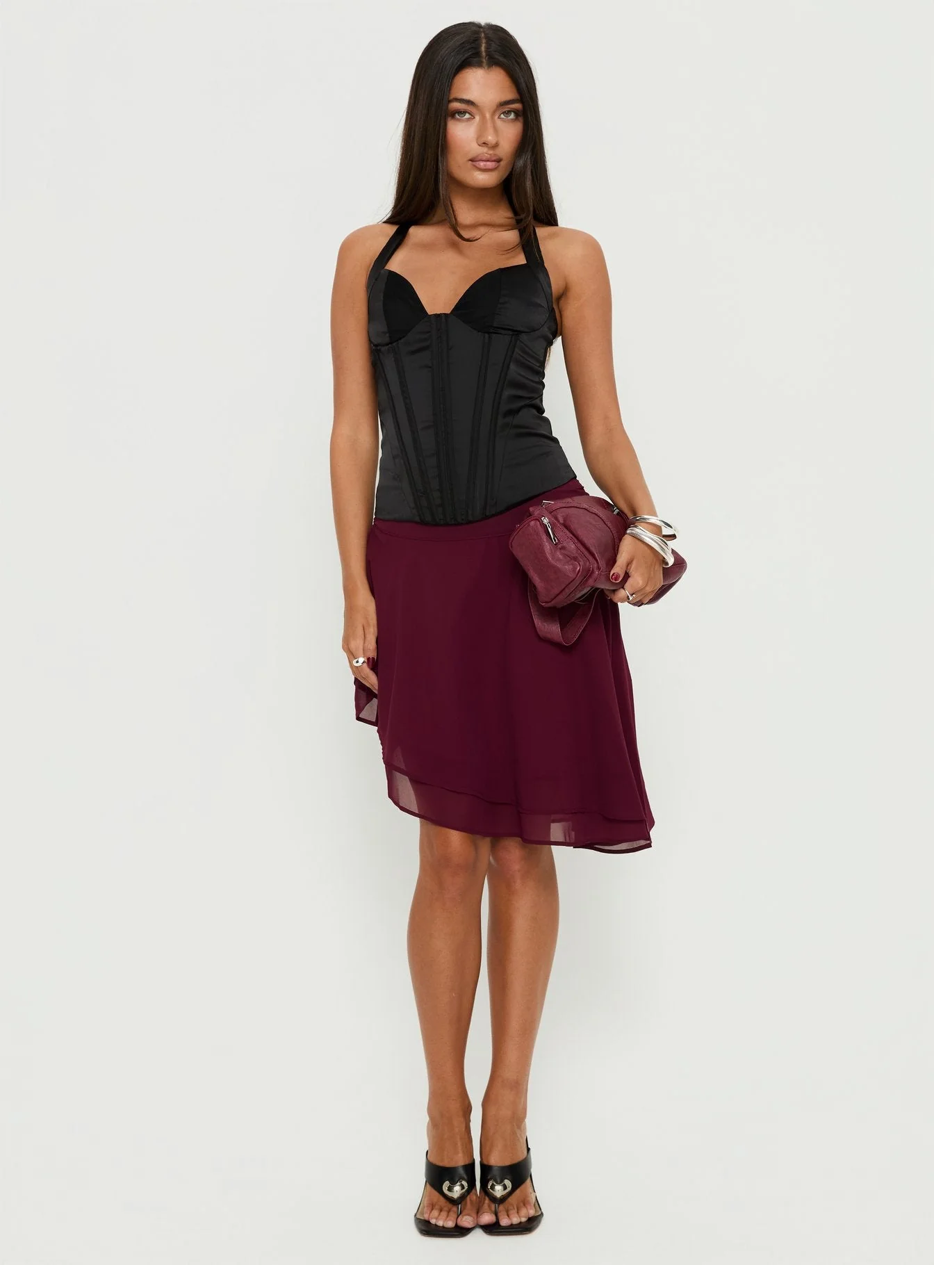 Raeshelle Halter Corset Top Black - Image 3