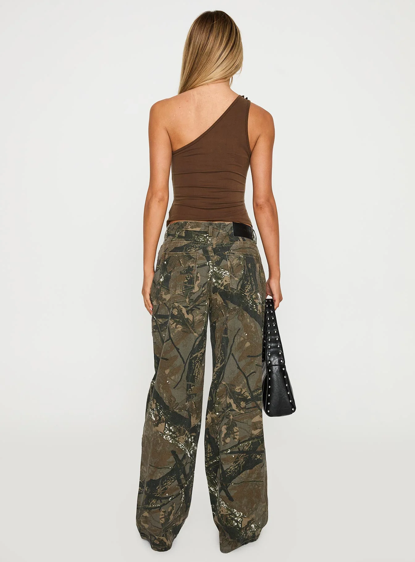 Raiders Mid Rise Straight Leg Cargo Jeans Camouflage - Image 5