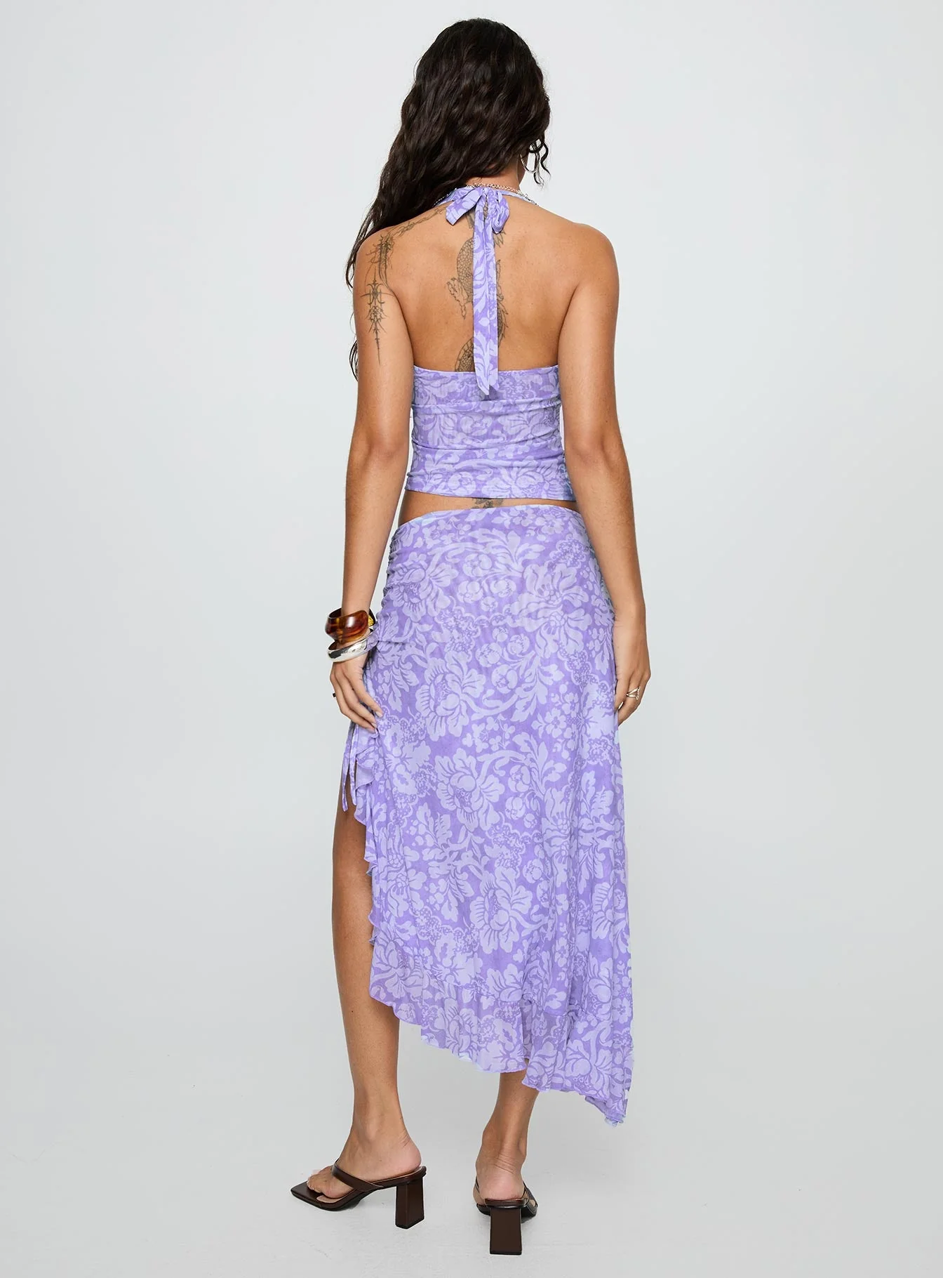Rains And Pours Mesh Set Purple Floral - Image 5