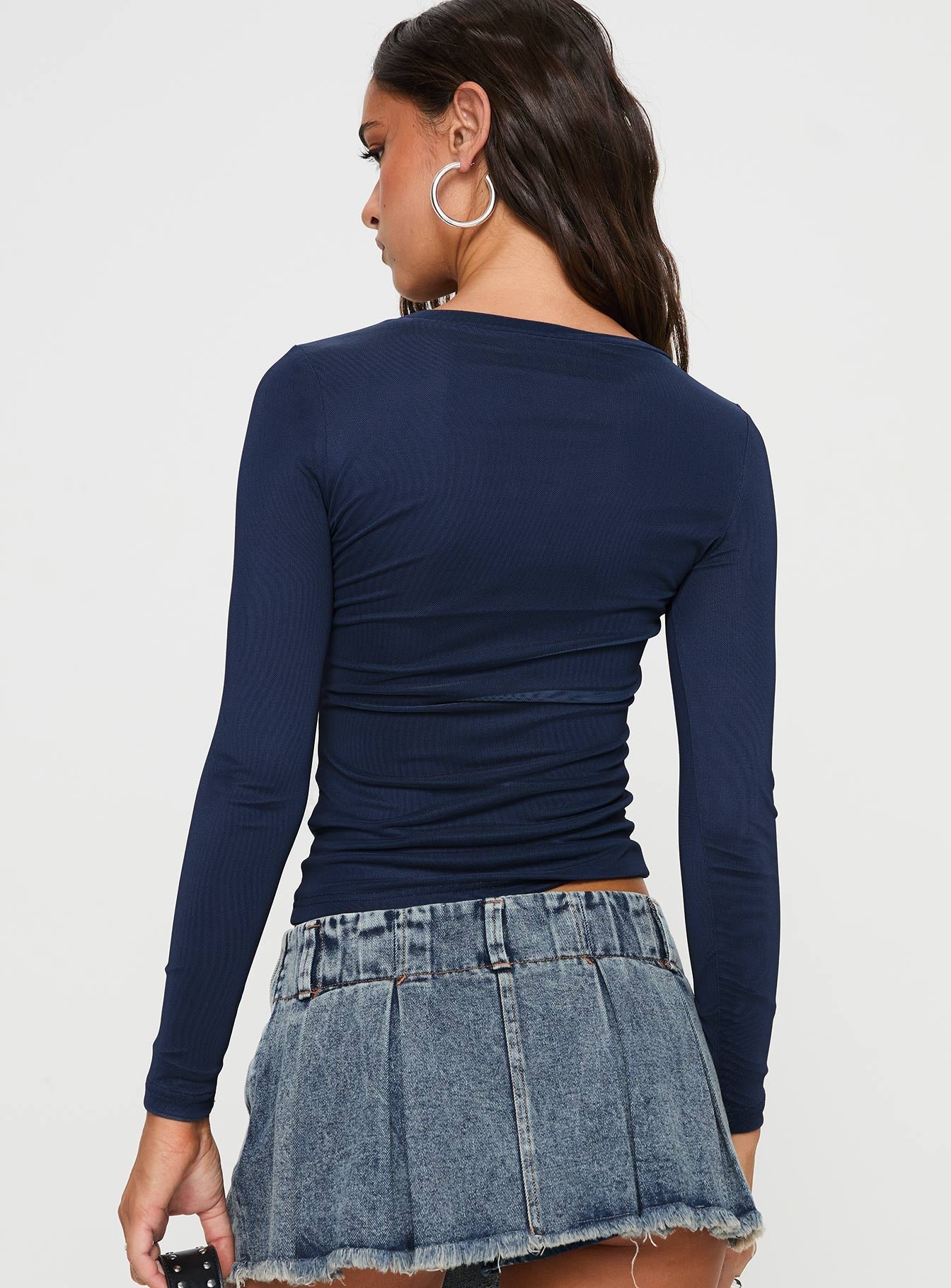 Raldor Long Sleeve Top Navy - Image 5
