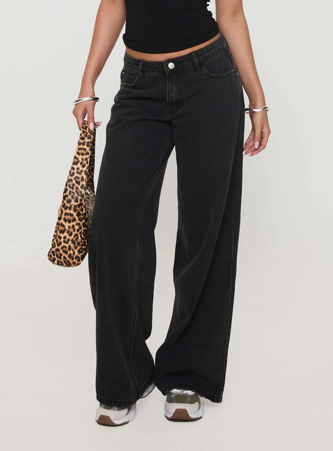 Ramos Low Rise Denim Jeans Washed Black Tall - Image 2
