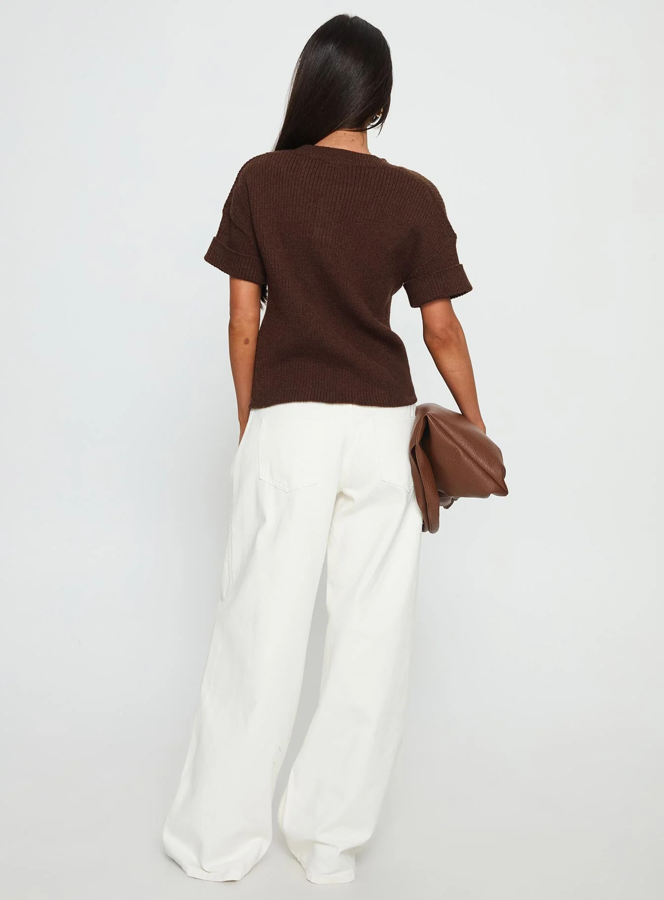 Ramos Low Rise Wide Leg Jeans White - Image 5