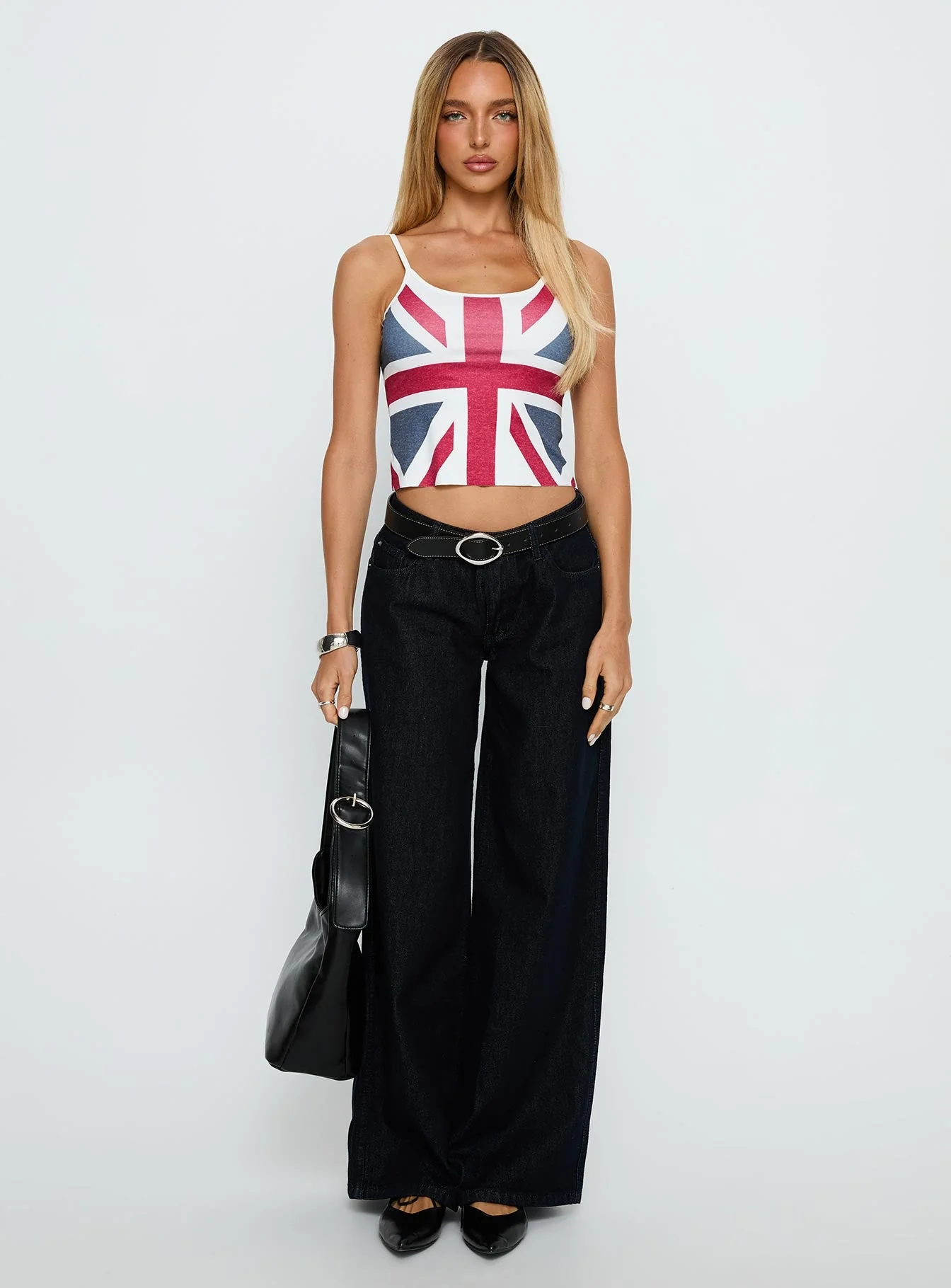 Ramos Low Rise Wide Leg Jeans Raw Indigo Blue - Image 6