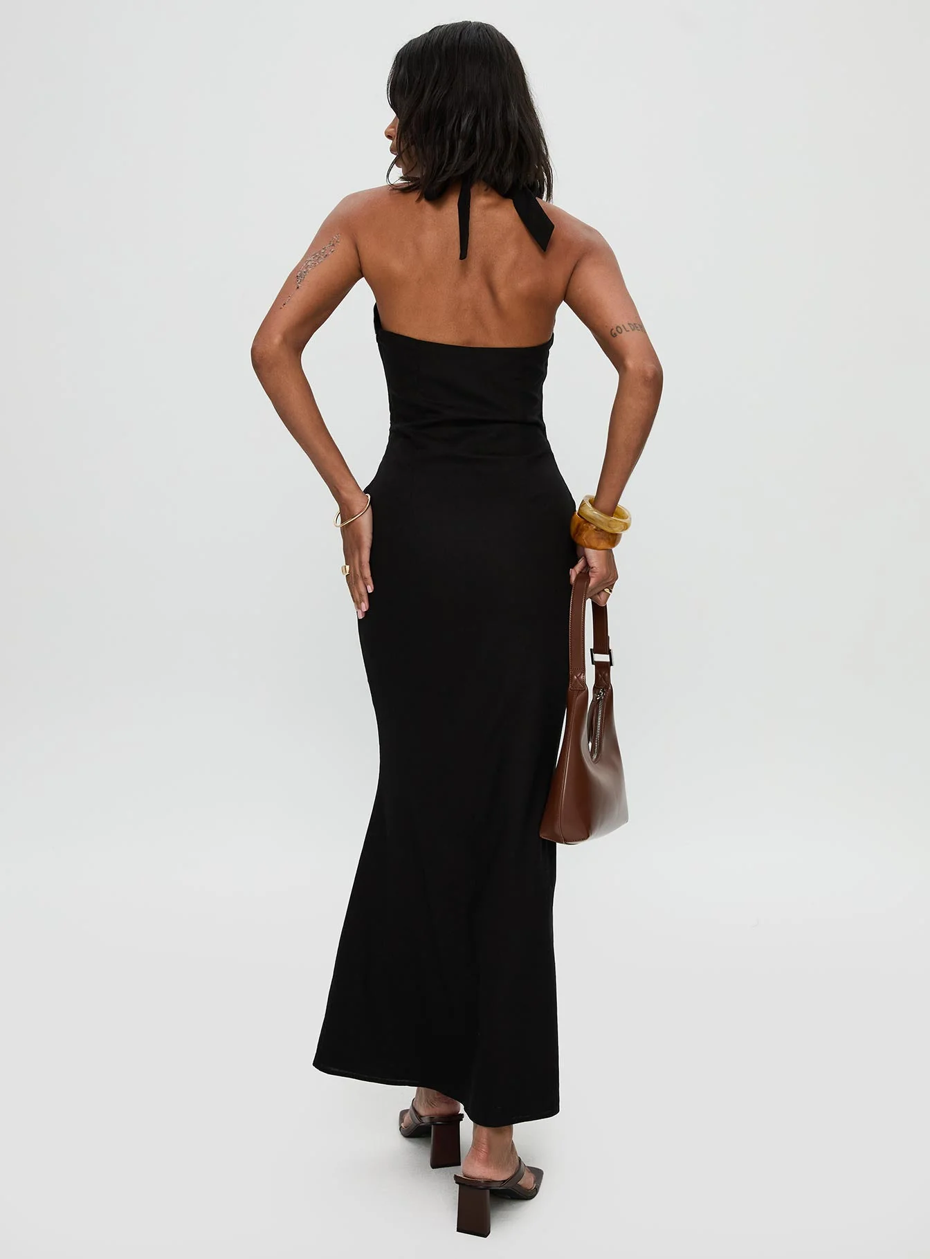 Rapture Halter Maxi Dress Black - Image 4