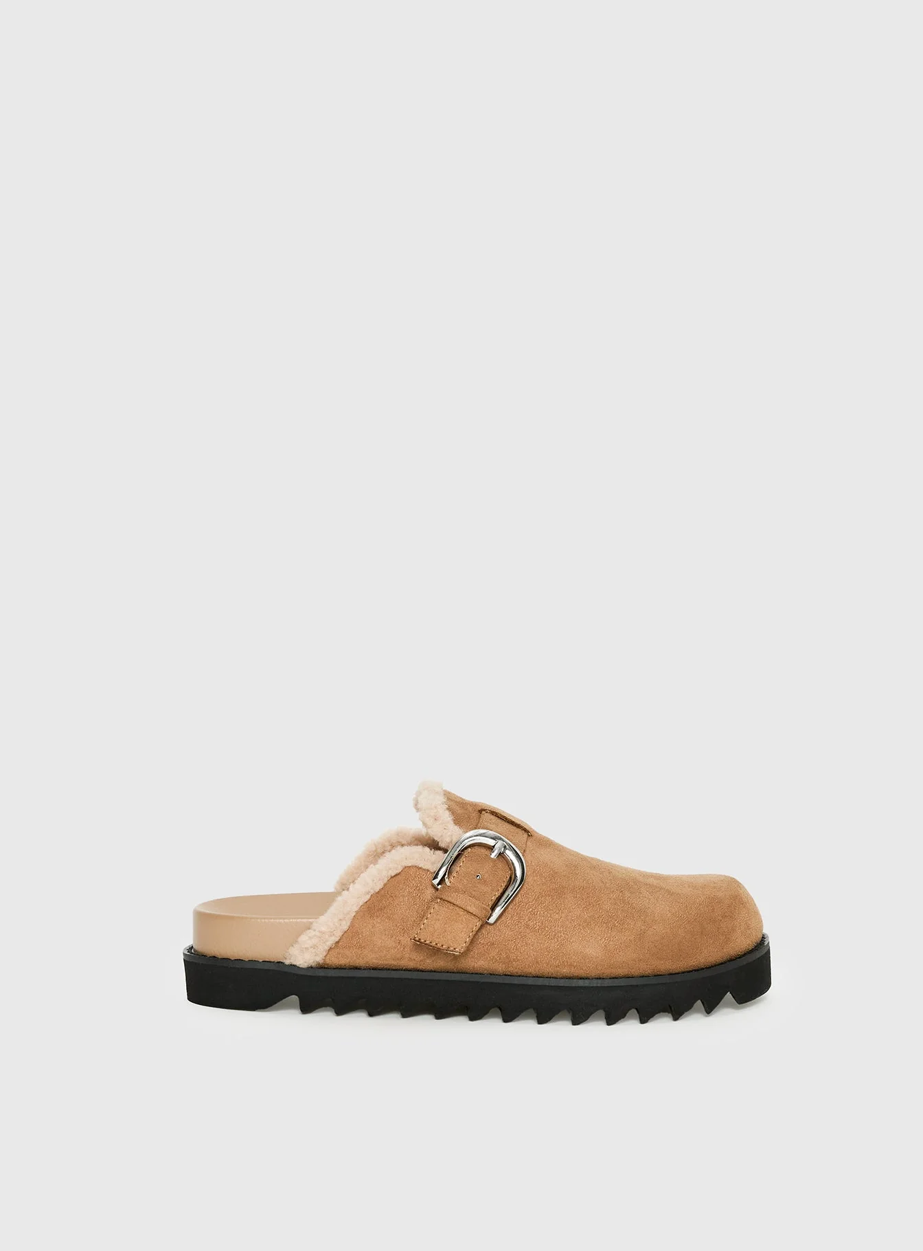 Raxton Faux Suede Clogs Brown - Image 2
