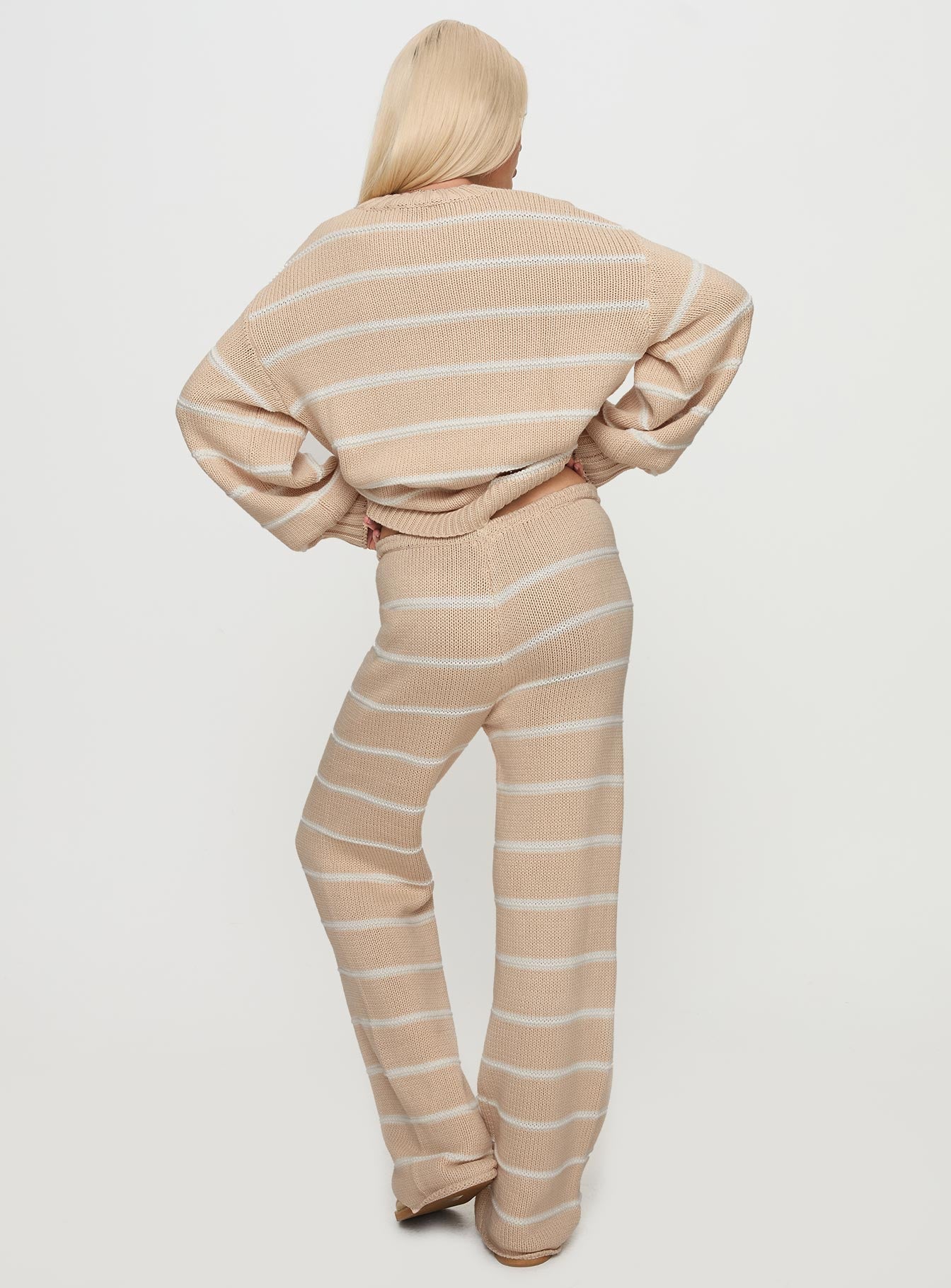 Read Your Mind Knit Pant Cream Stripe - Image 5
