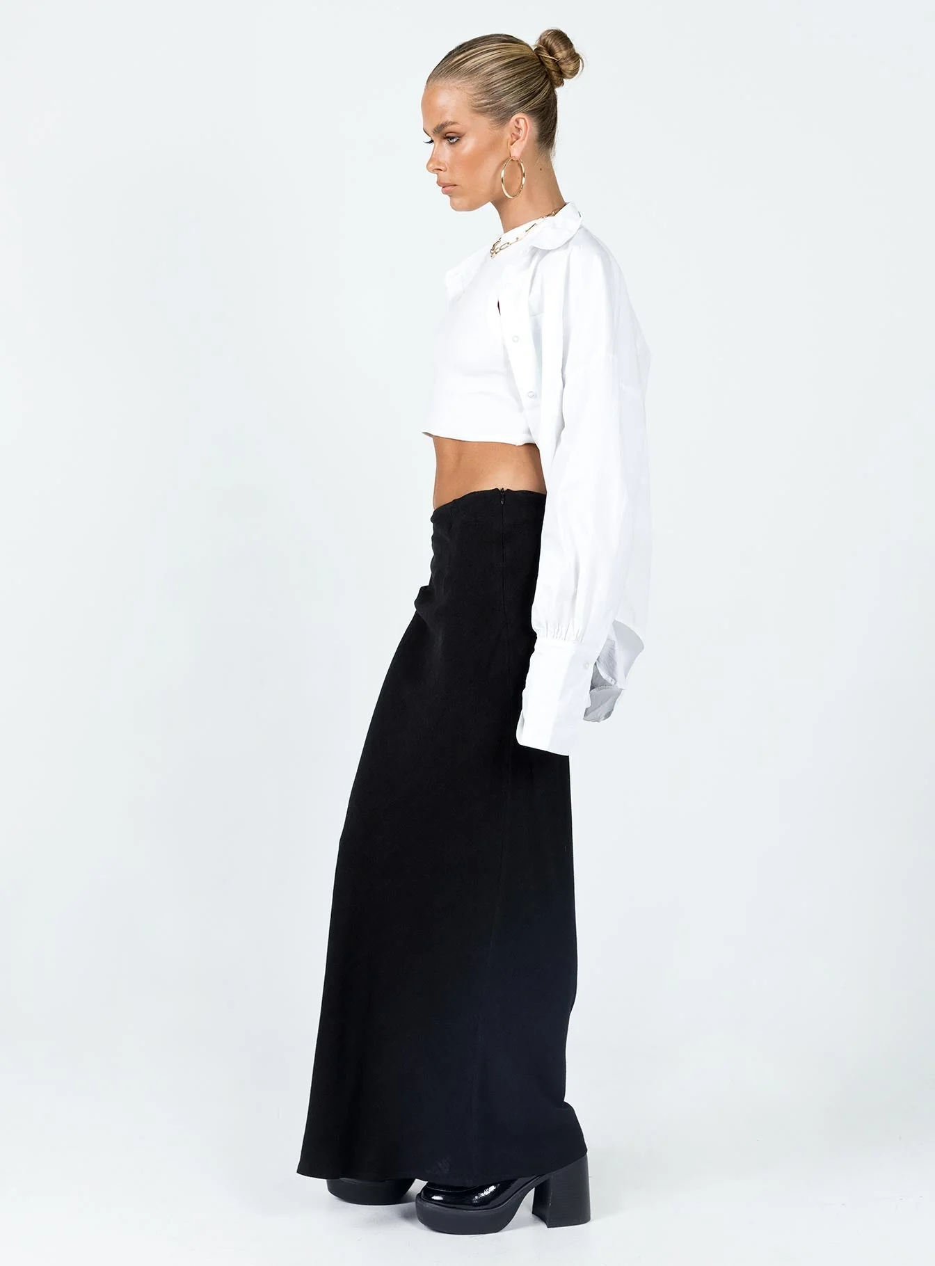 Jodie Maxi Skirt Black - Image 5