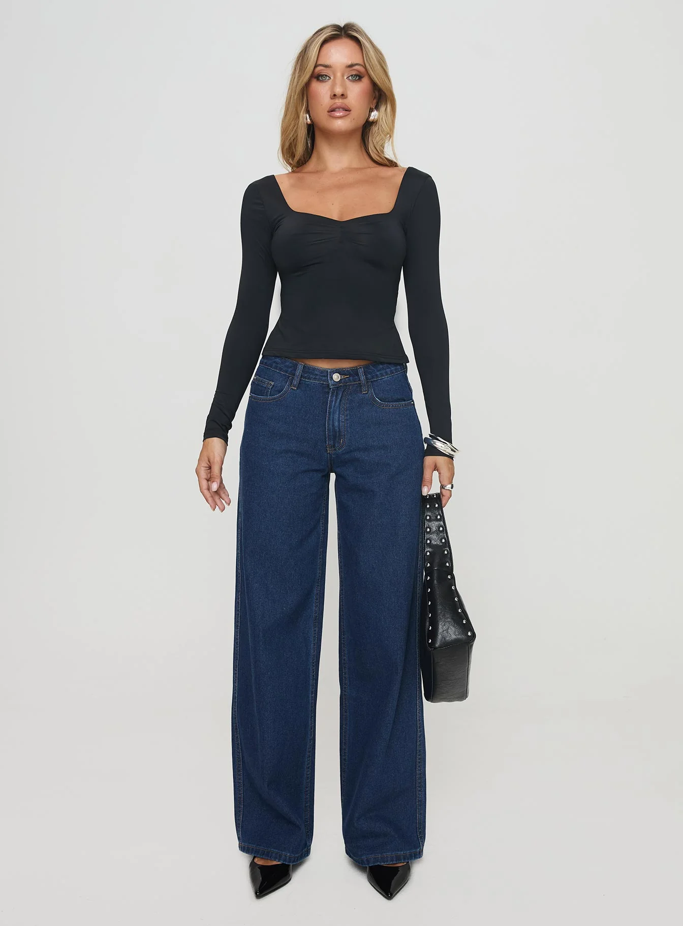 Rehna Long Sleeve Top Black - Image 7