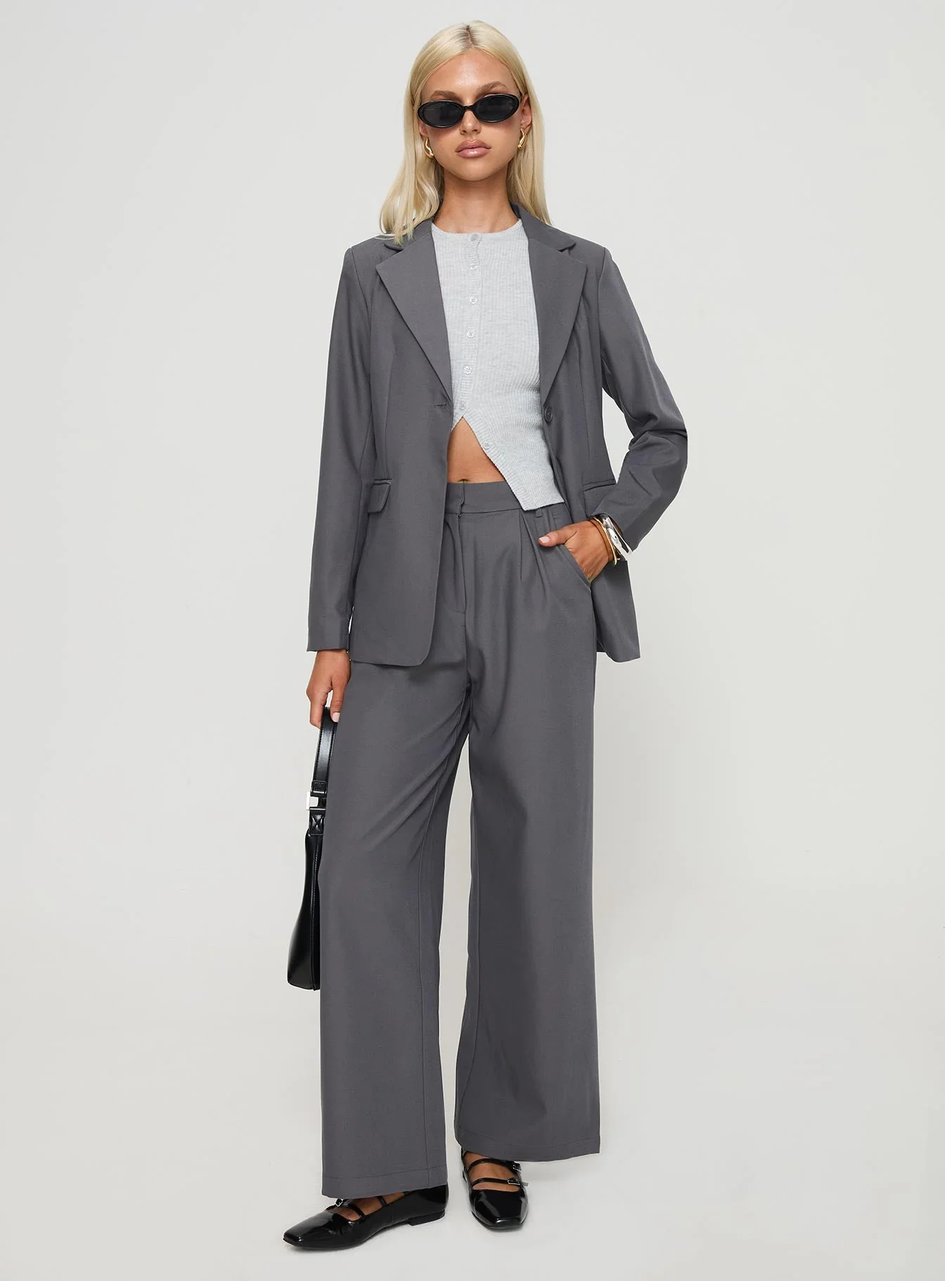 Relaxed Blazer Charcoal - Image 3