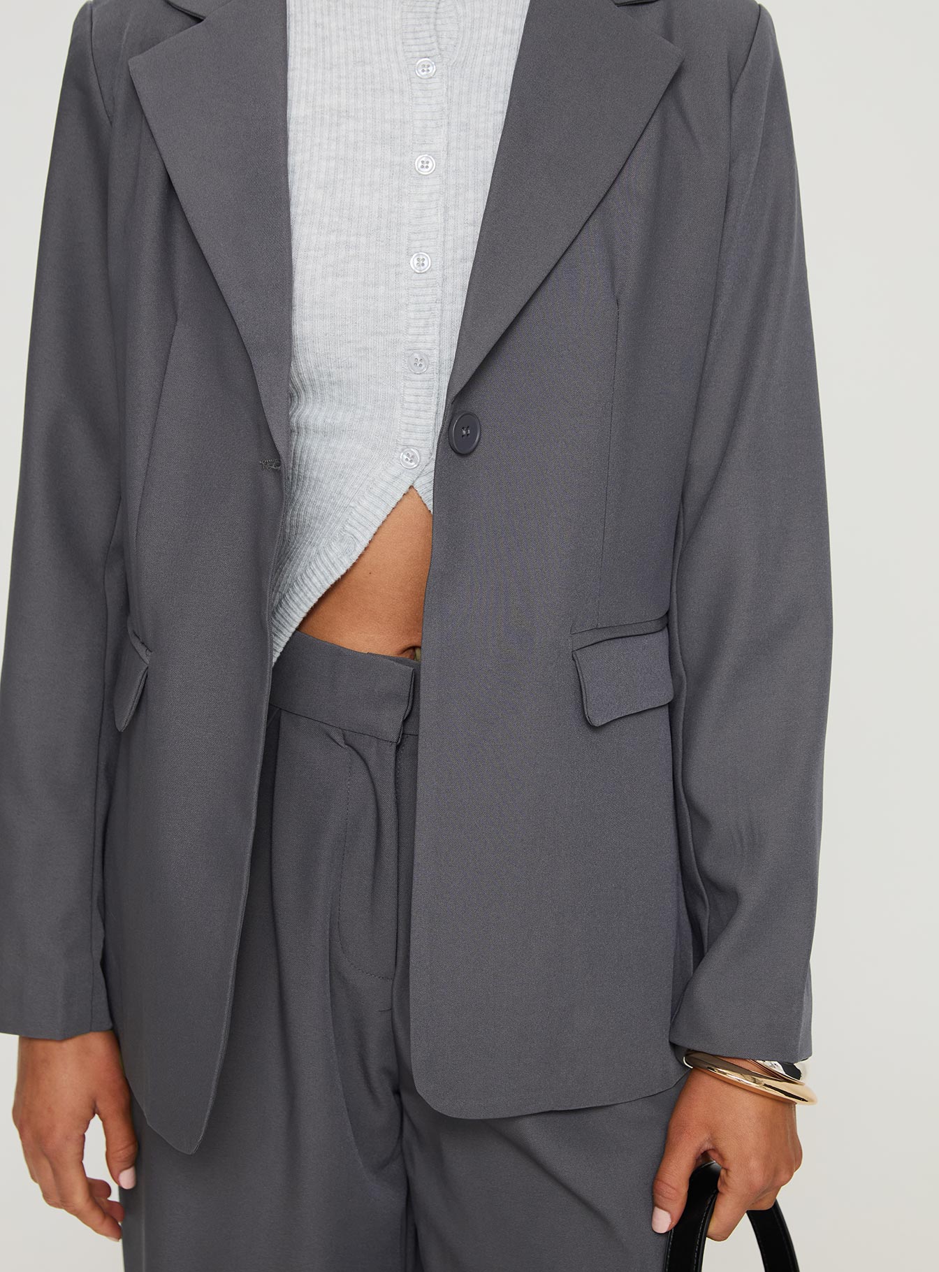 Relaxed Blazer Charcoal - Image 6
