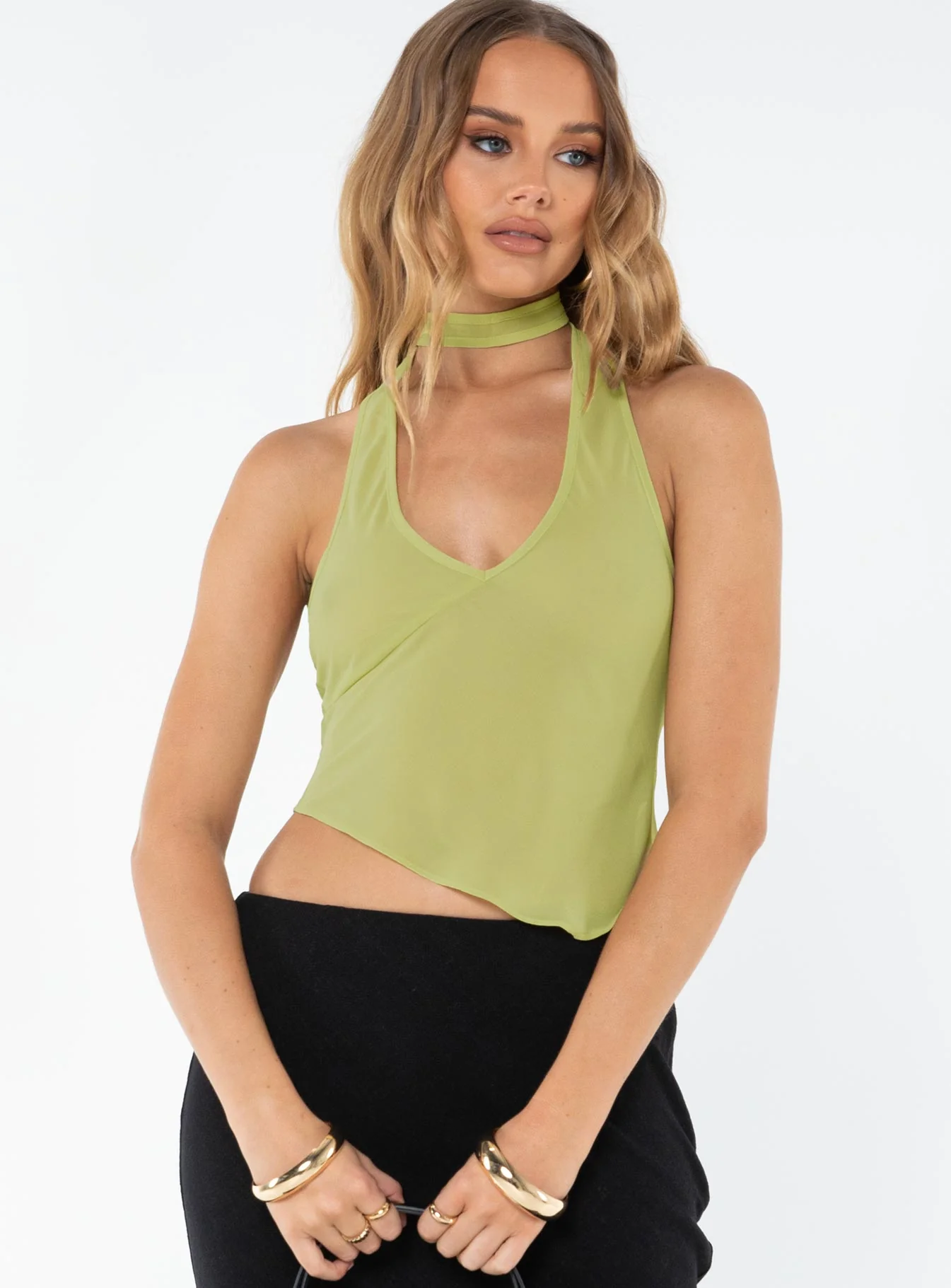 Rendezvous Halter Top Lime - Image 2