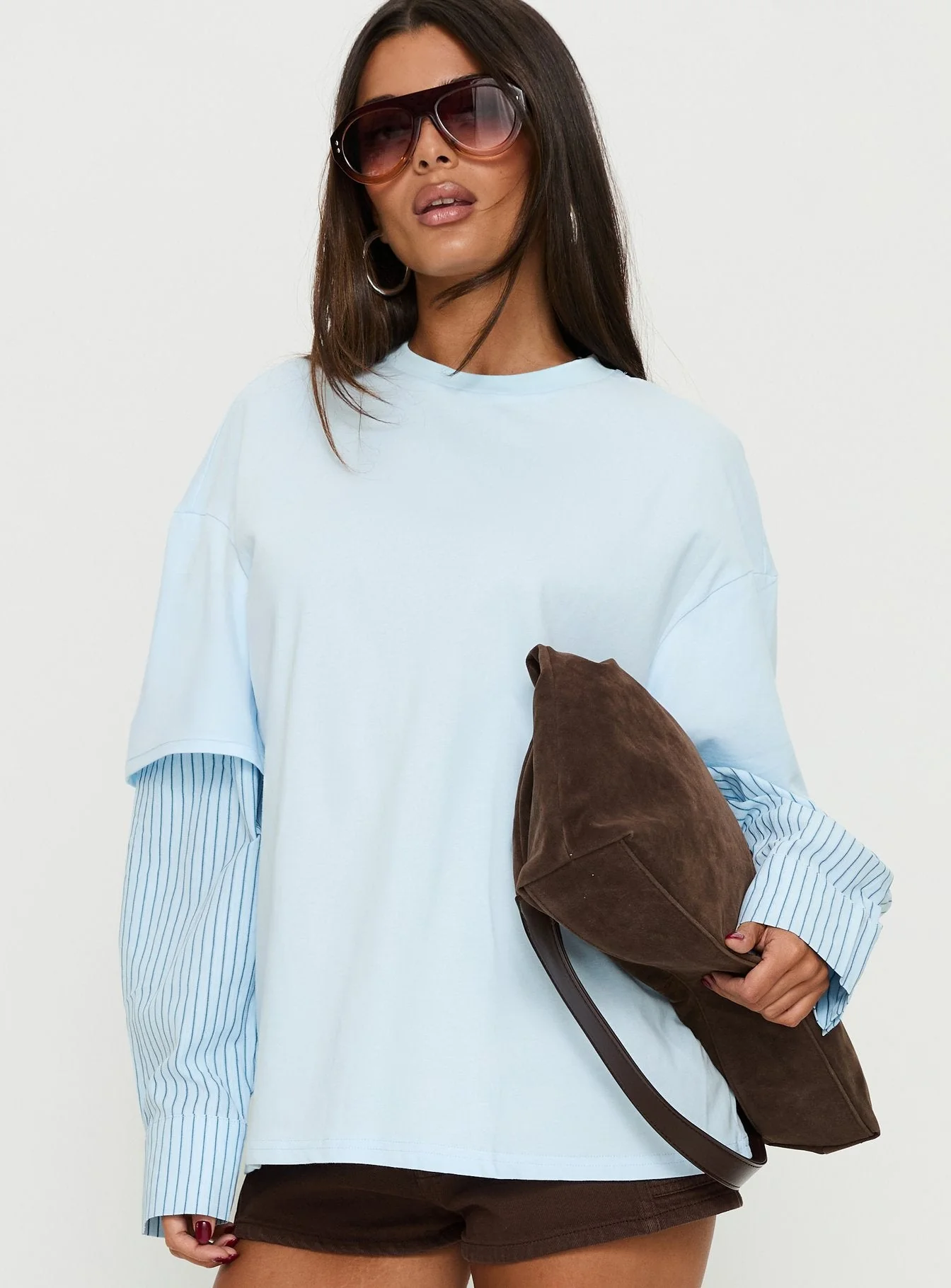 Renelle Layered Long Sleeve Top Multi - Image 2
