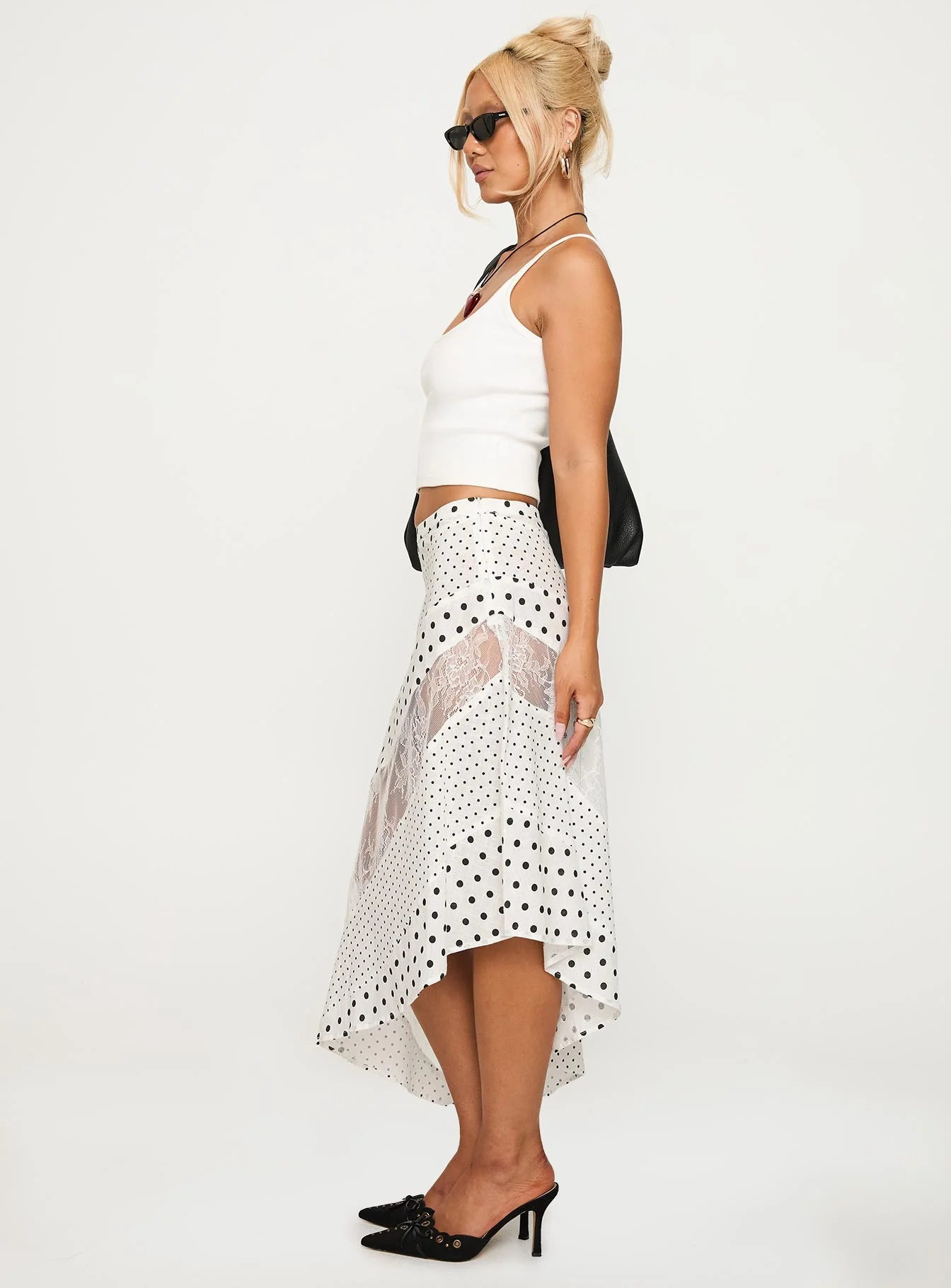 Rennar Maxi Skirt White / Polka Dot - Image 4