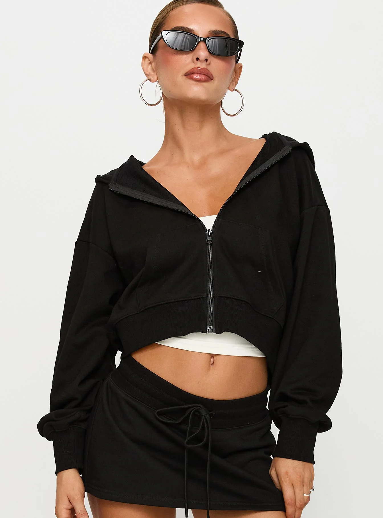 Revive Zip Through Hoodie Black - Image 2