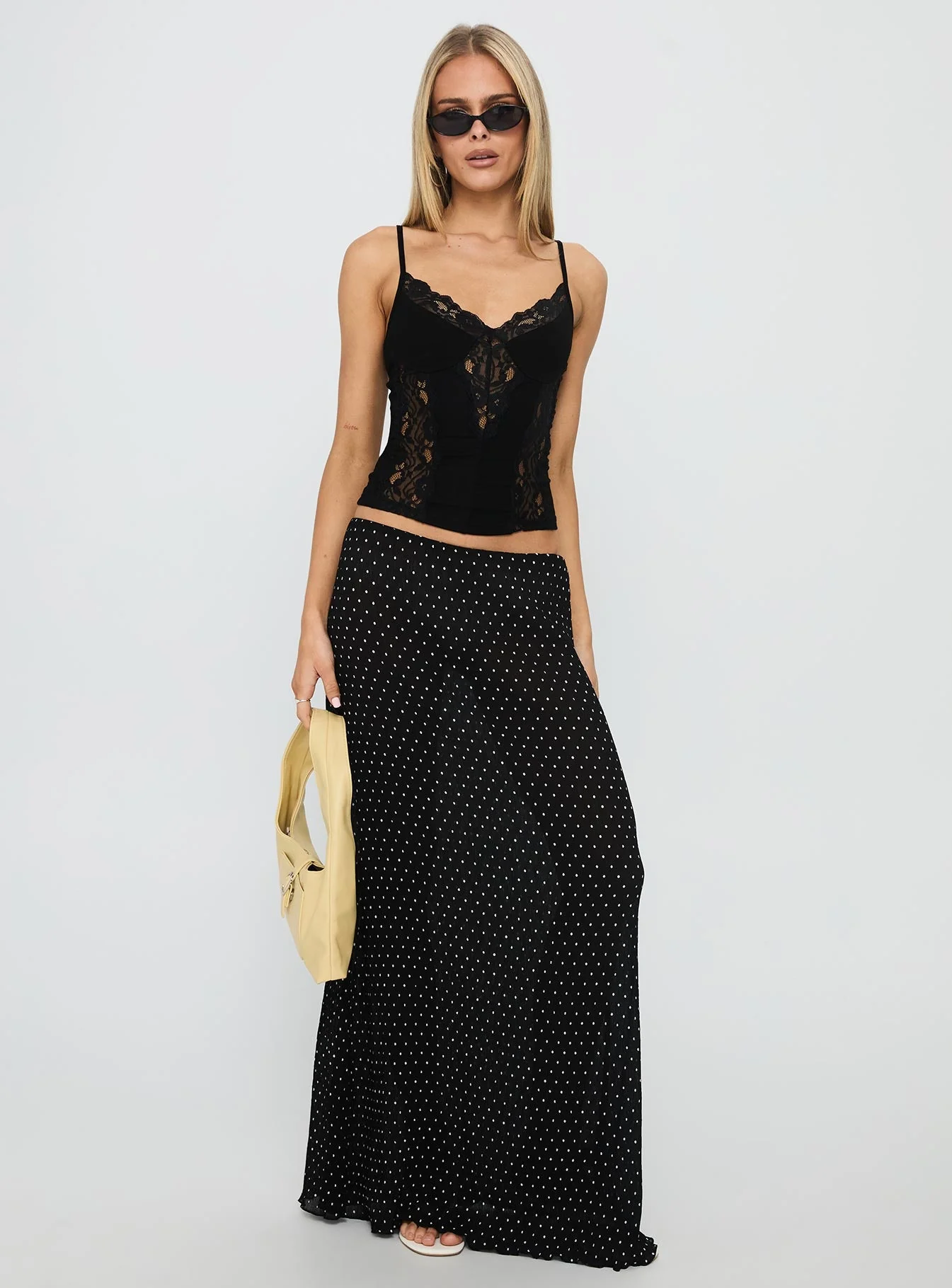 Rhiara Lace Trim Top Black - Image 3