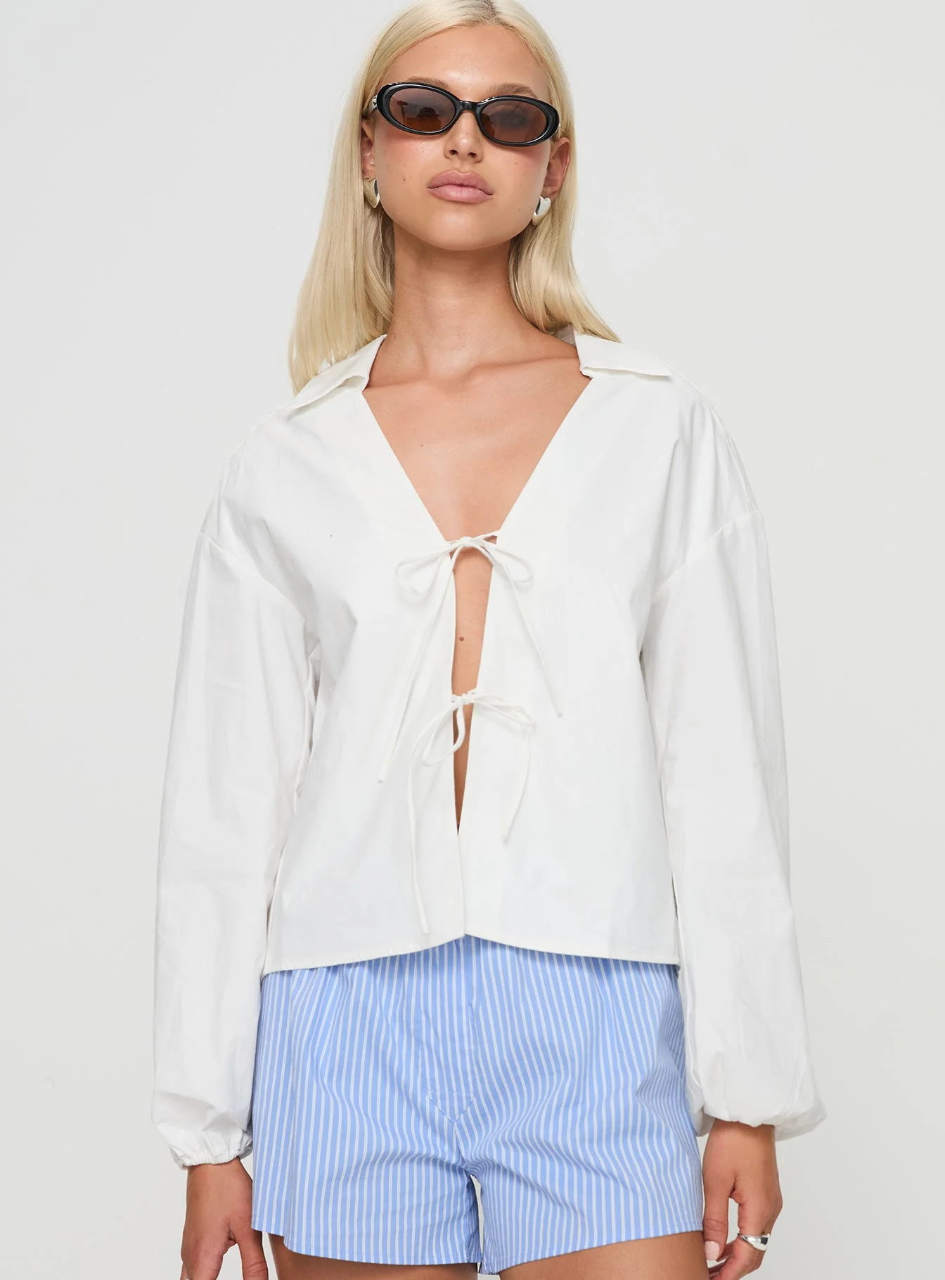 Rinon Long Sleeve Top White - Image 2