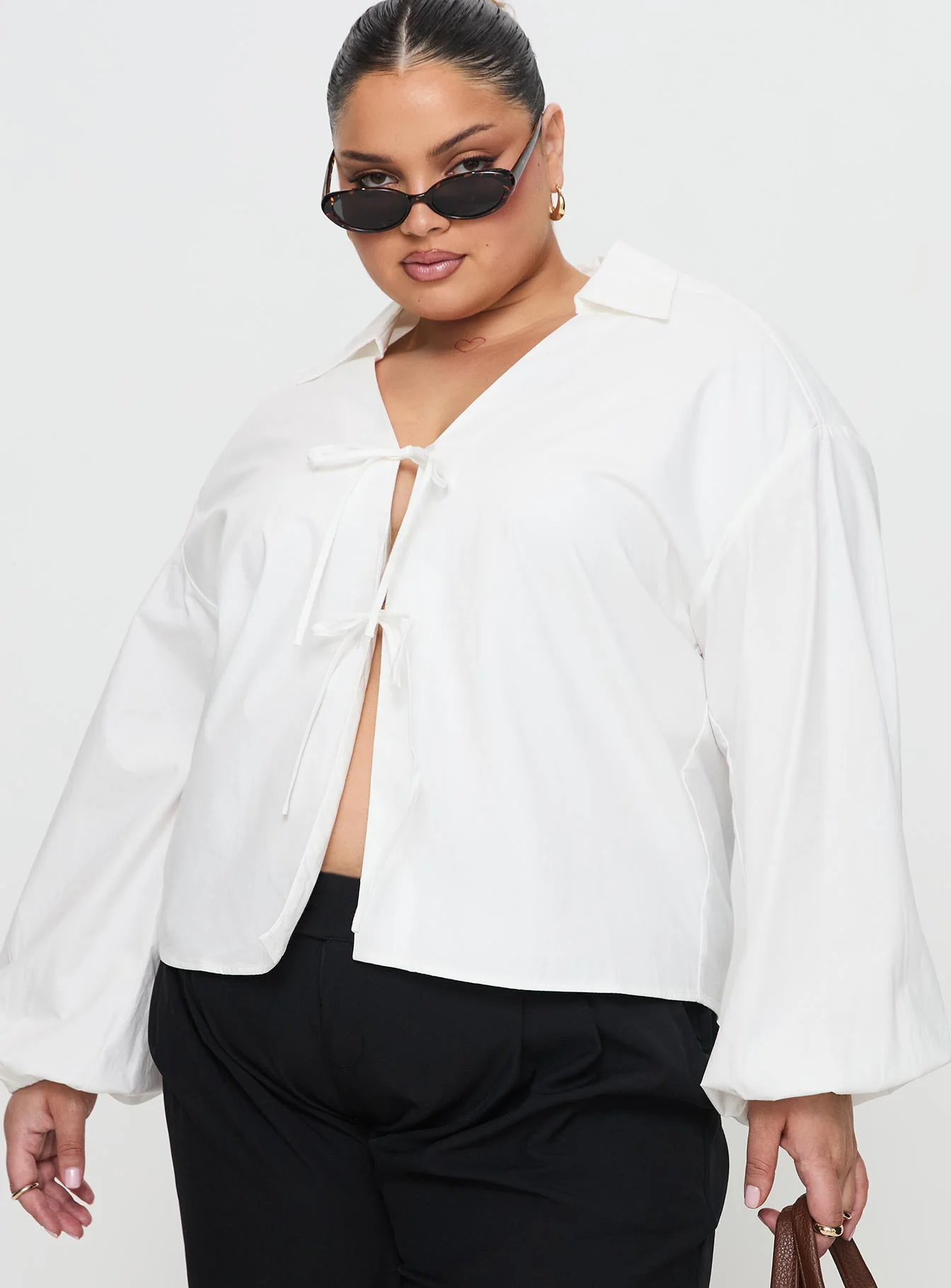 Rinon Long Sleeve Top White Curve - Image 2