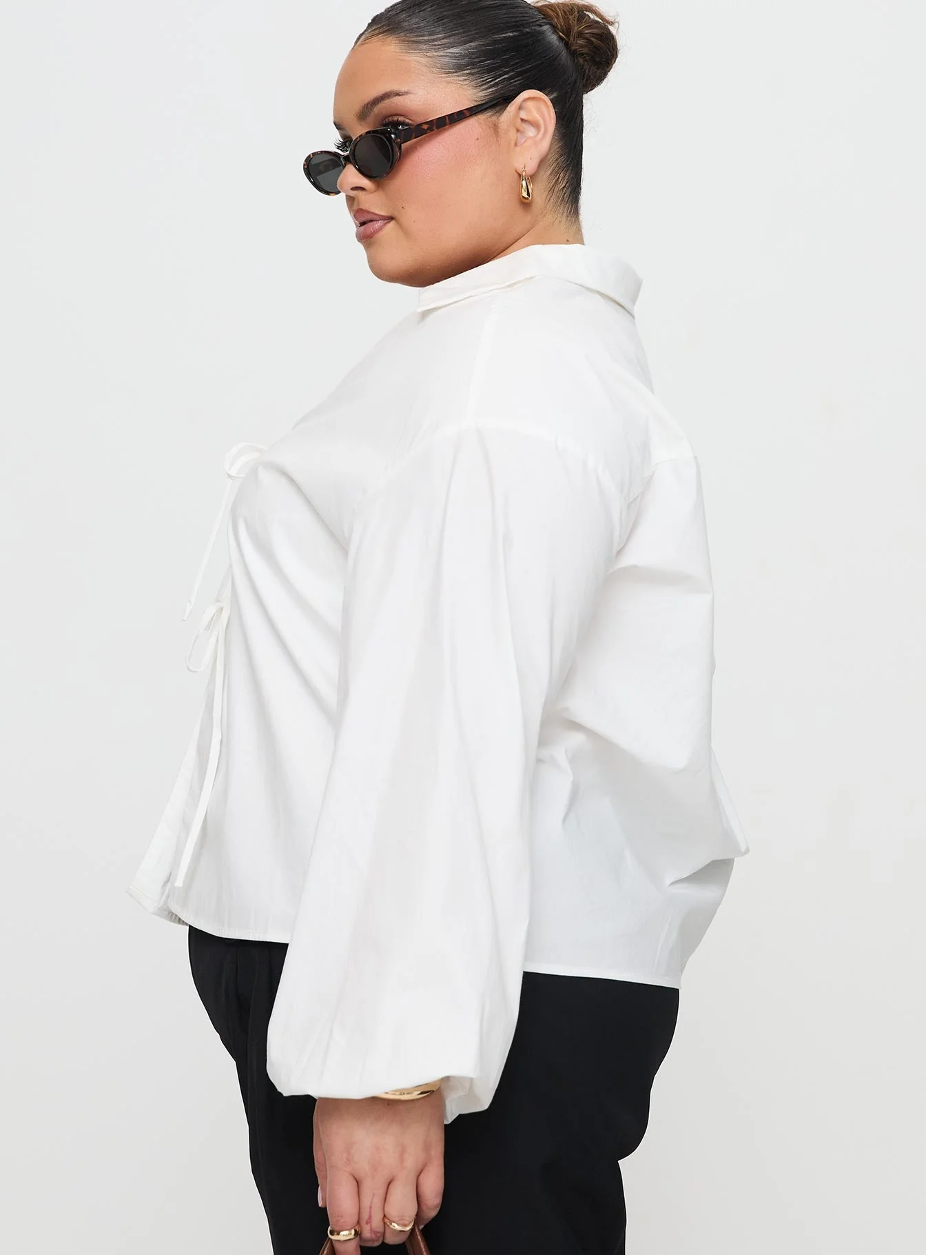 Rinon Long Sleeve Top White Curve - Image 4
