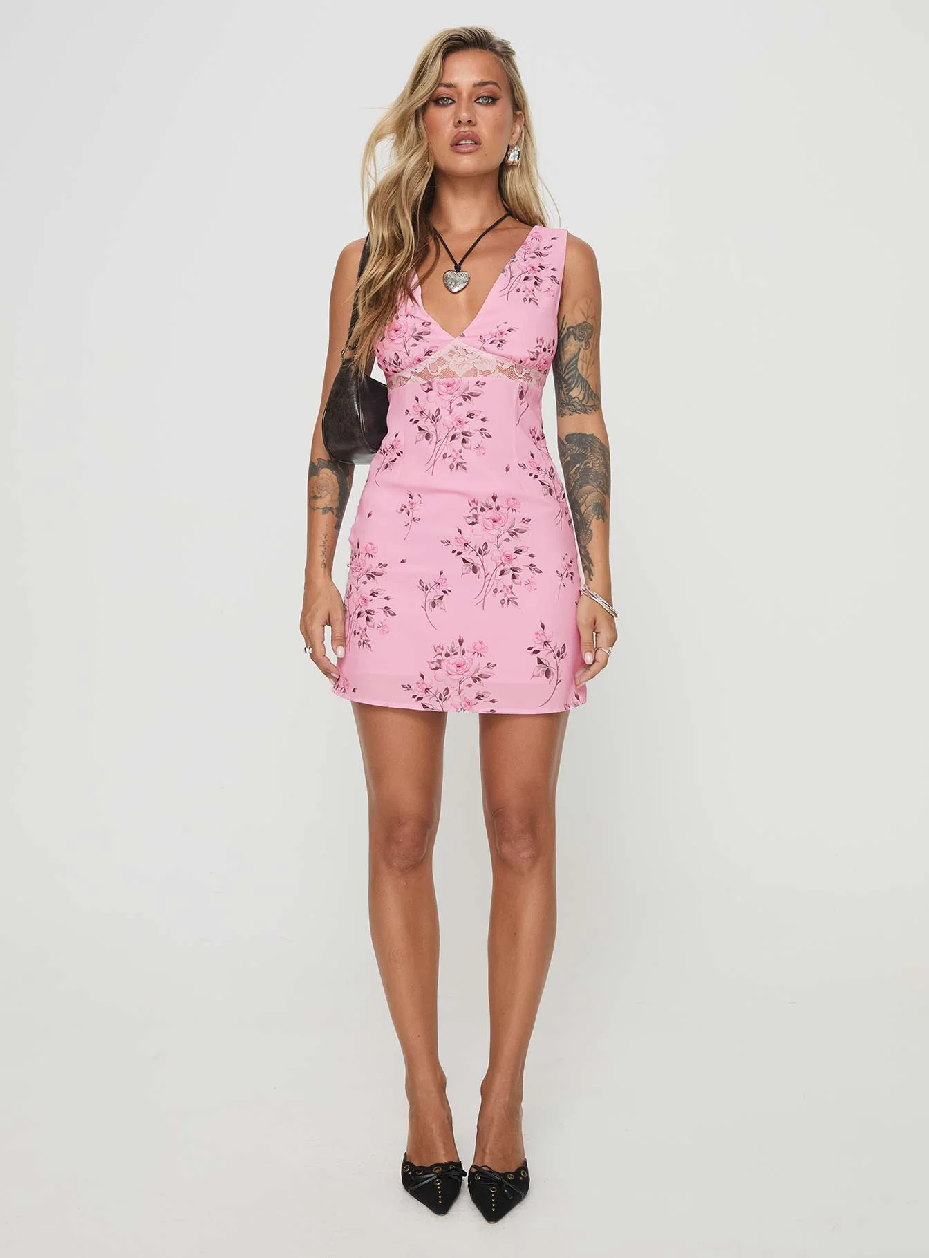 Romancer Mini Dress Pink - Image 6