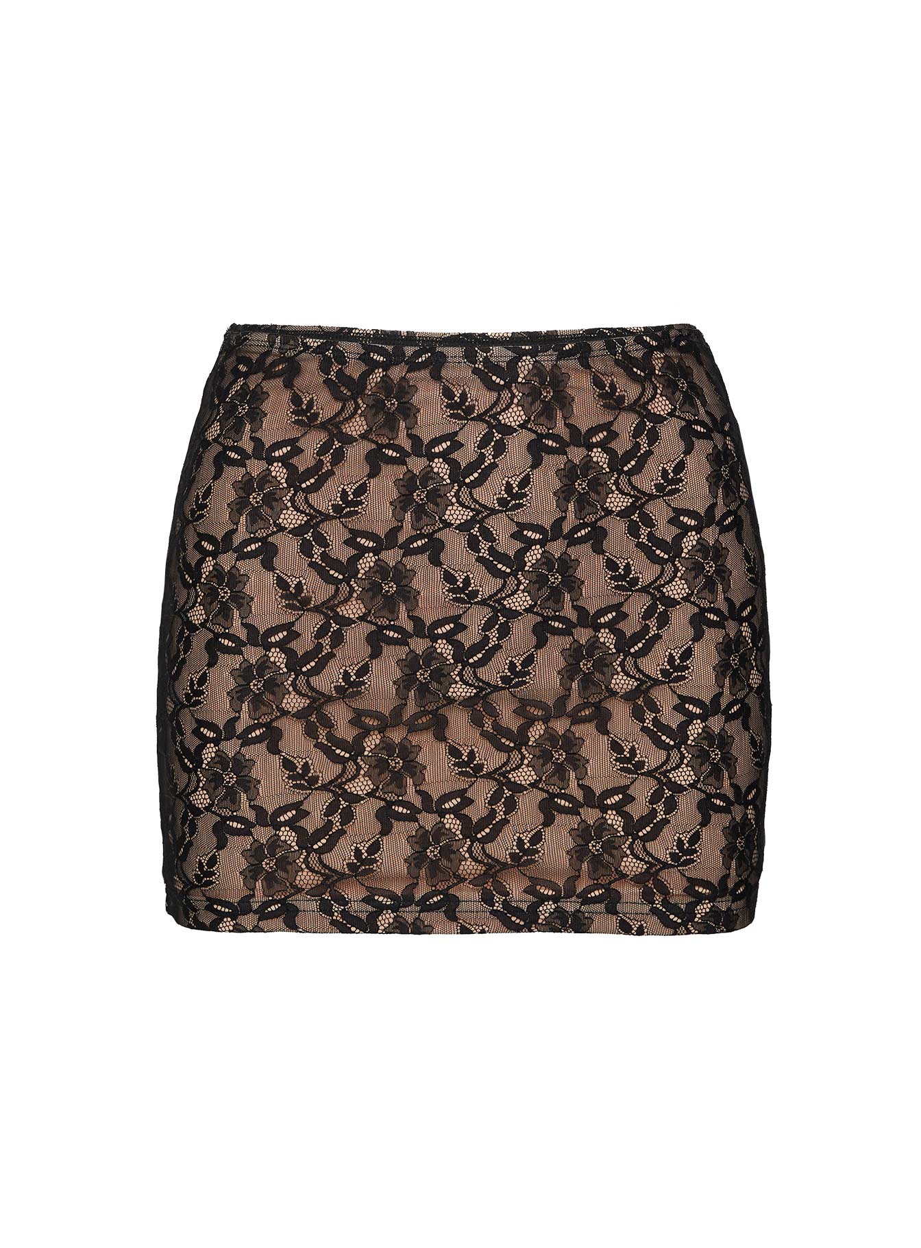 Romani Lace Mini Skirt Black - Image 11