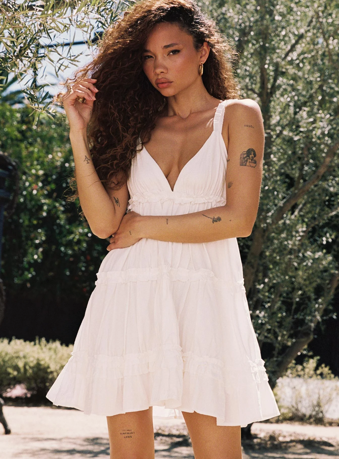 Romeo Mini Dress White - Image 2