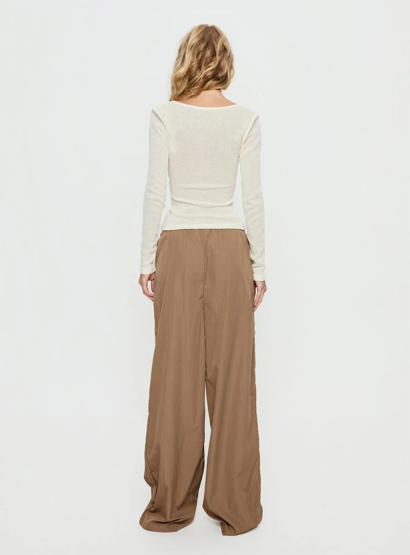Romonda Drawstring Straight Leg Pants Khaki - Image 4