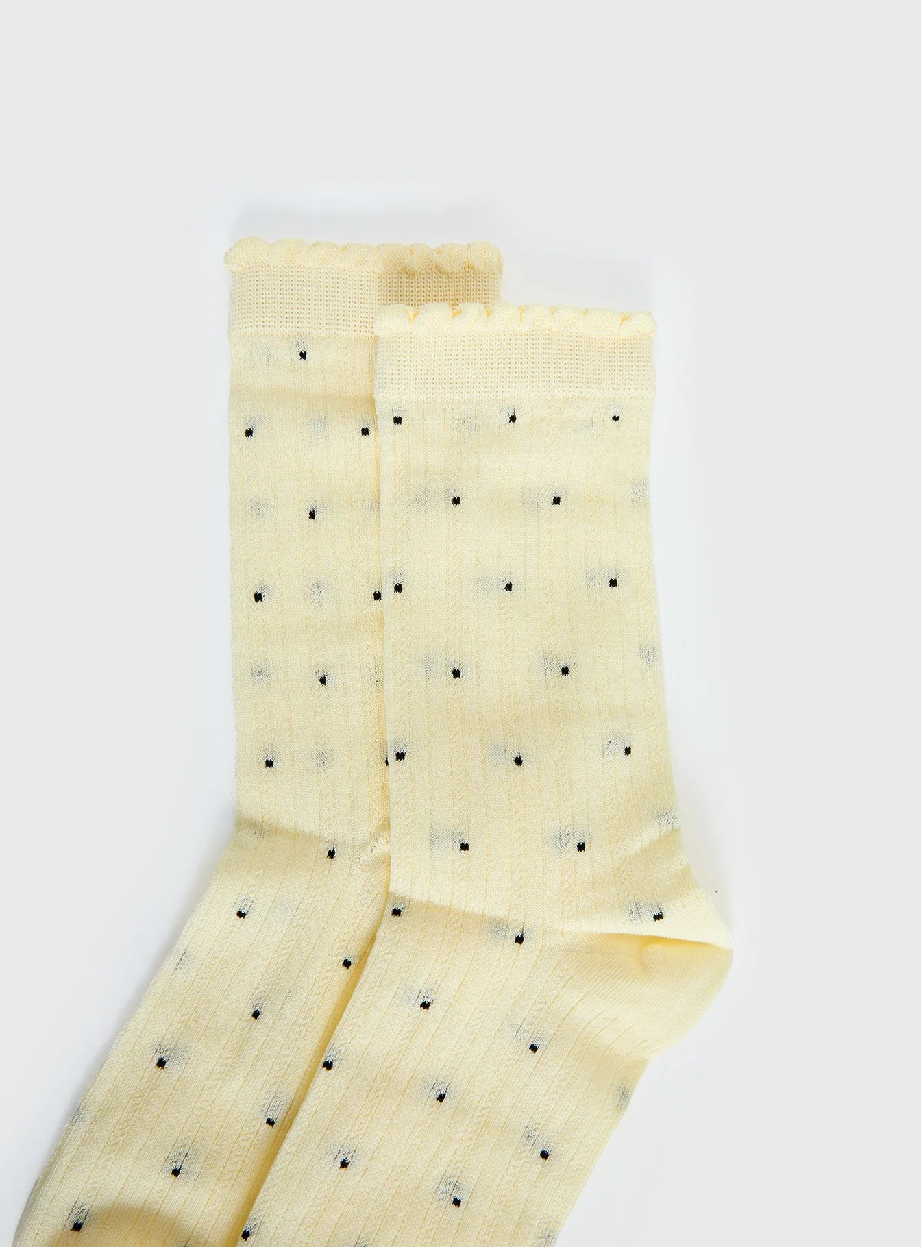 Rosee Ribbed Socks Butter Polka - Image 3