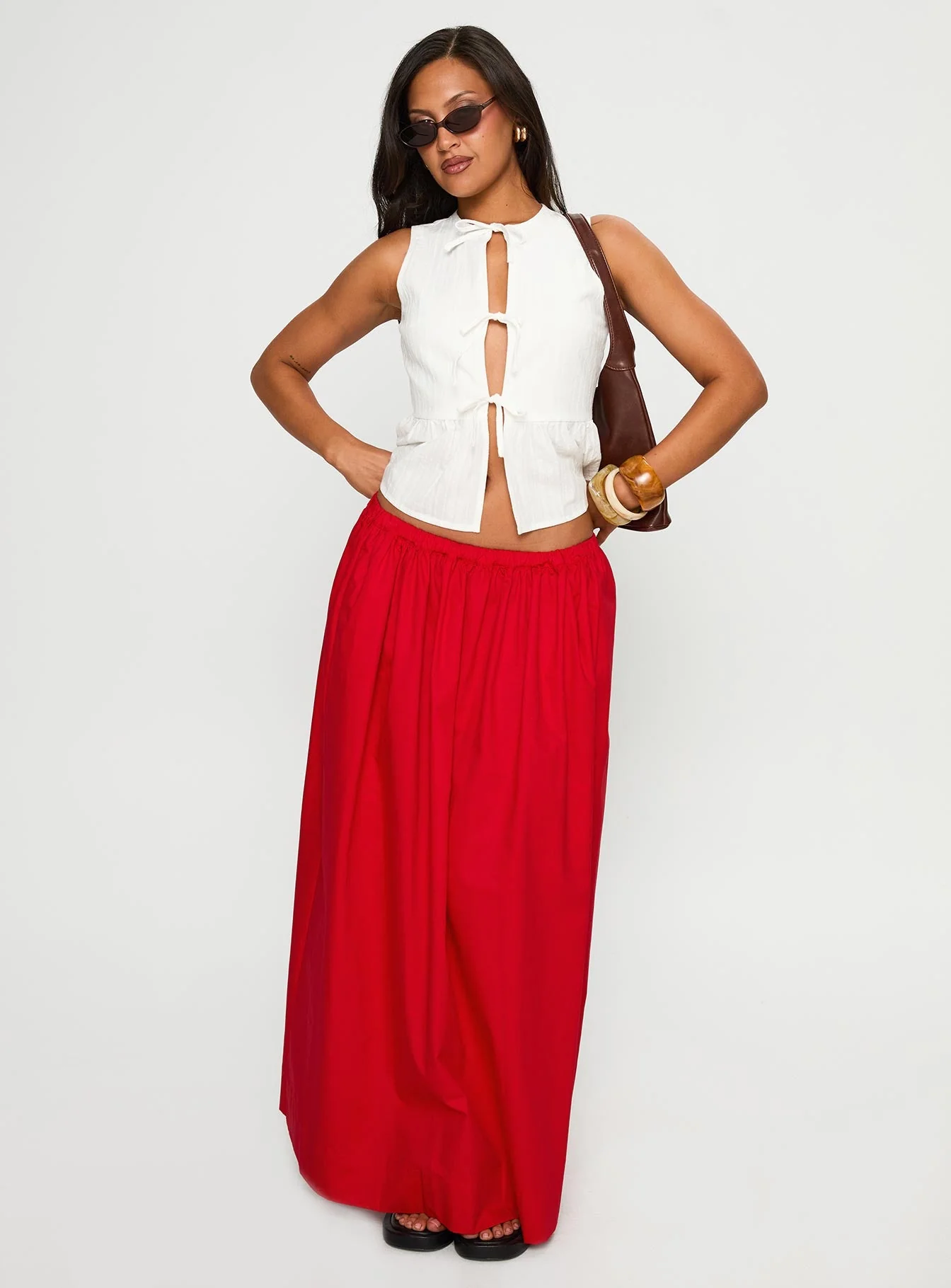 Rosellah Tie Up Top White - Image 3