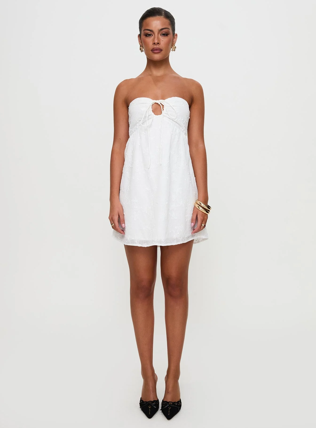 Rosenberg Strapless Mini Dress White - Image 10
