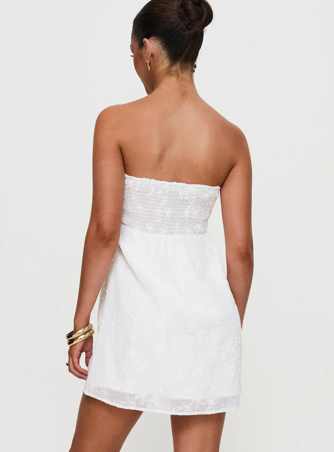 Rosenberg Strapless Mini Dress White - Image 8