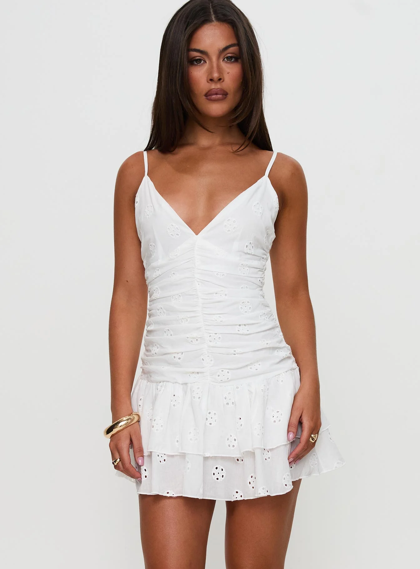 Rothea Mini Dress White Brodierie - Image 5