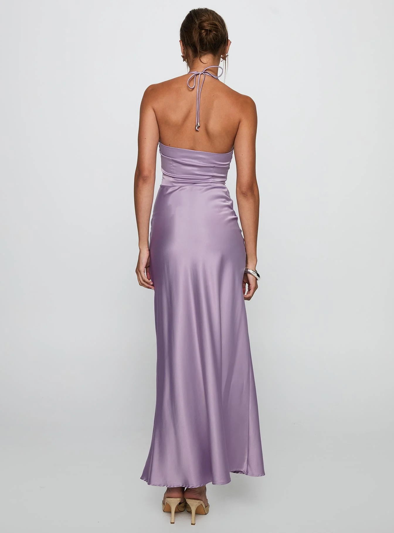 Rousseau Halter Maxi Dress Mauve - Image 4